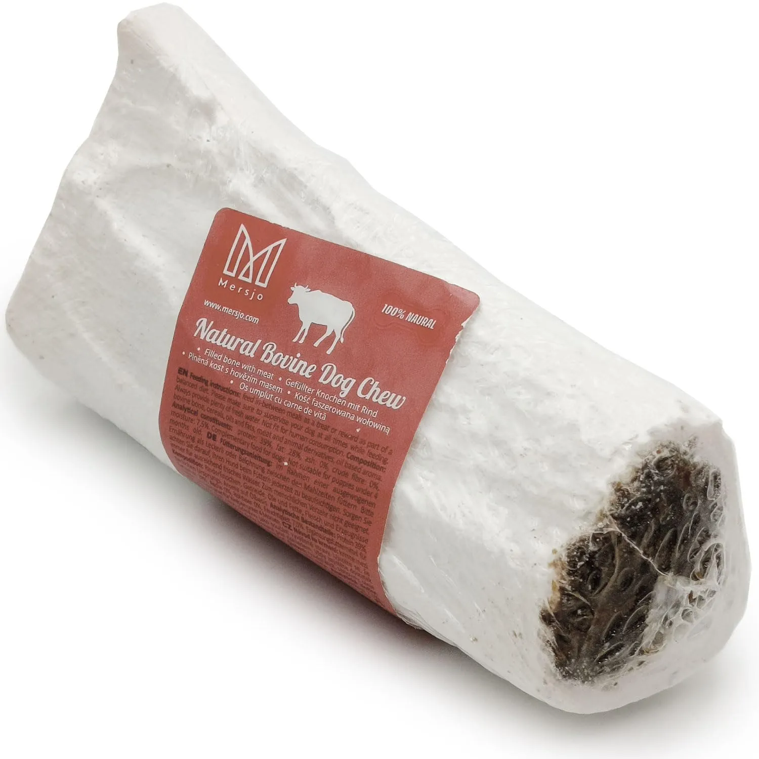 Mersjo Ossa di Manzo Naturali per Cani, 5 Pezzi, 150 g - immagine 3