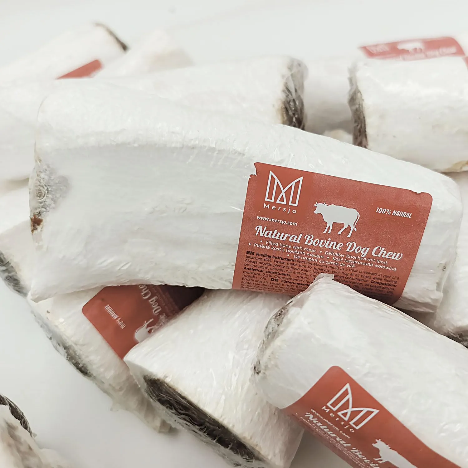 Mersjo Ossa di Manzo Naturali per Cani, 5 Pezzi, 150 g - immagine 7