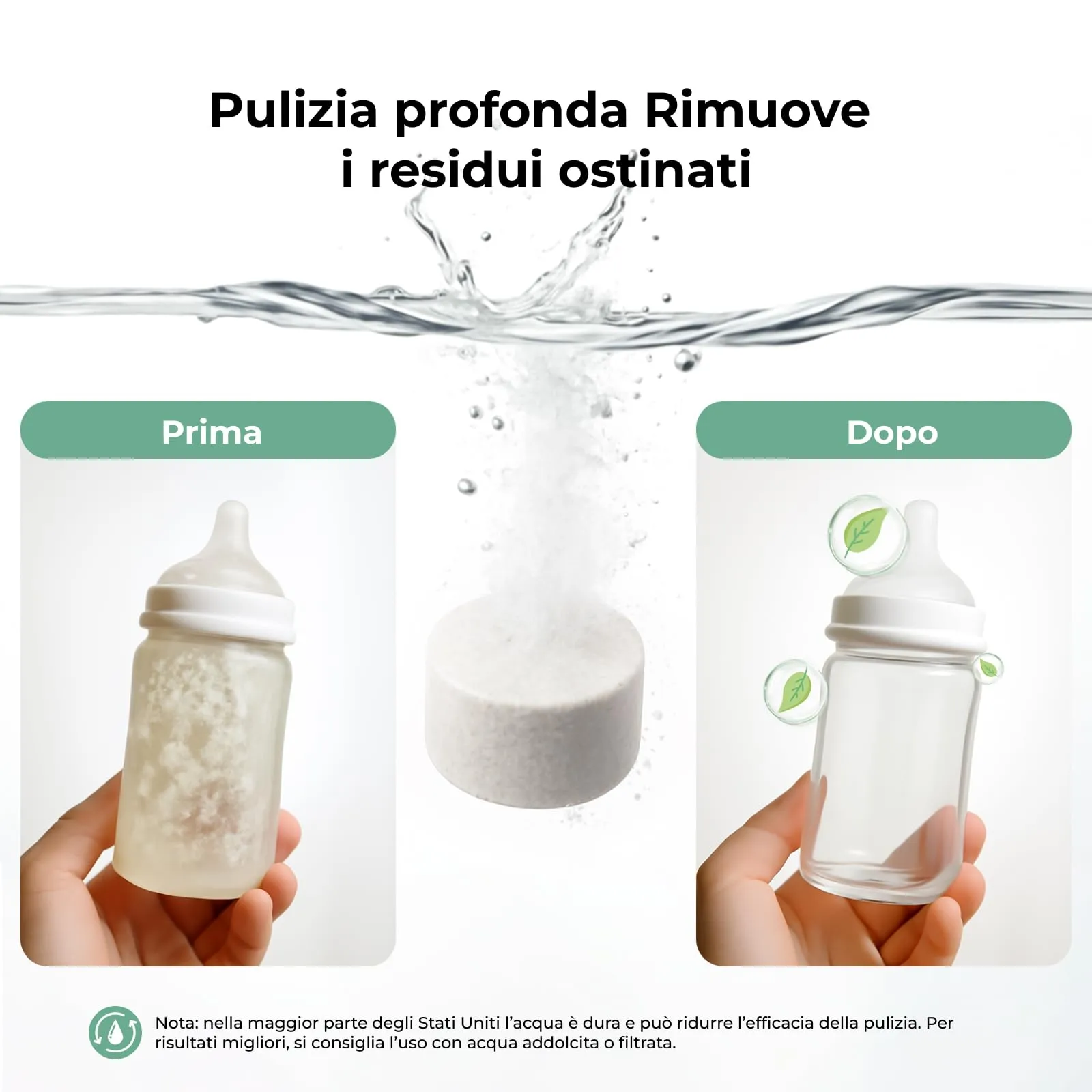 Momcozy Pastiglie Lavabiberon Ingredienti Naturali Senza Profumo, 120 unità - immagine 3