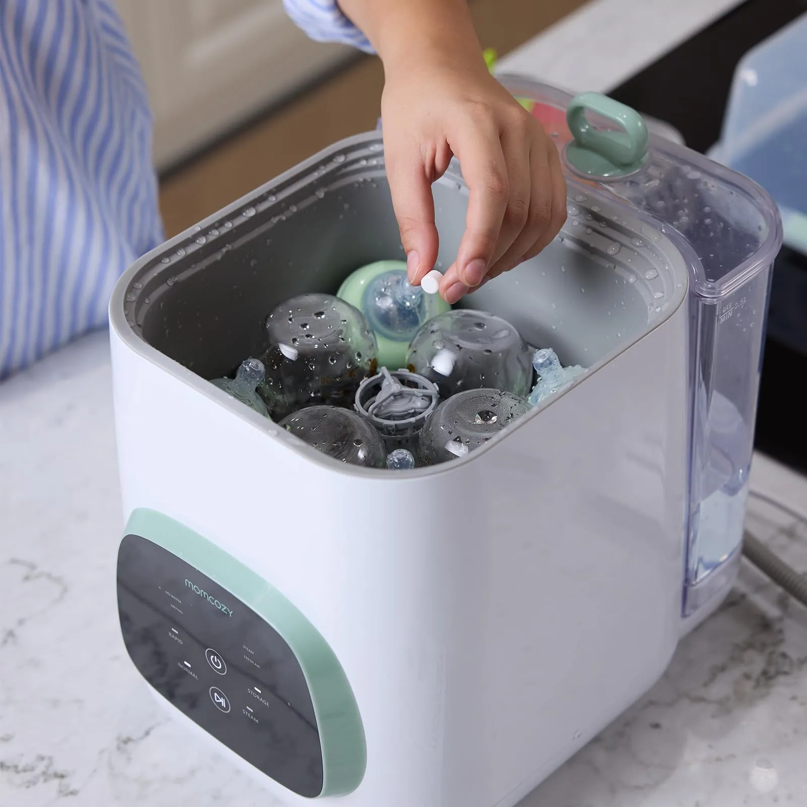 Momcozy KleanPal Pro Pastiglie Lavabiberon Senza Profumo, 120 Compresse - immagine 4