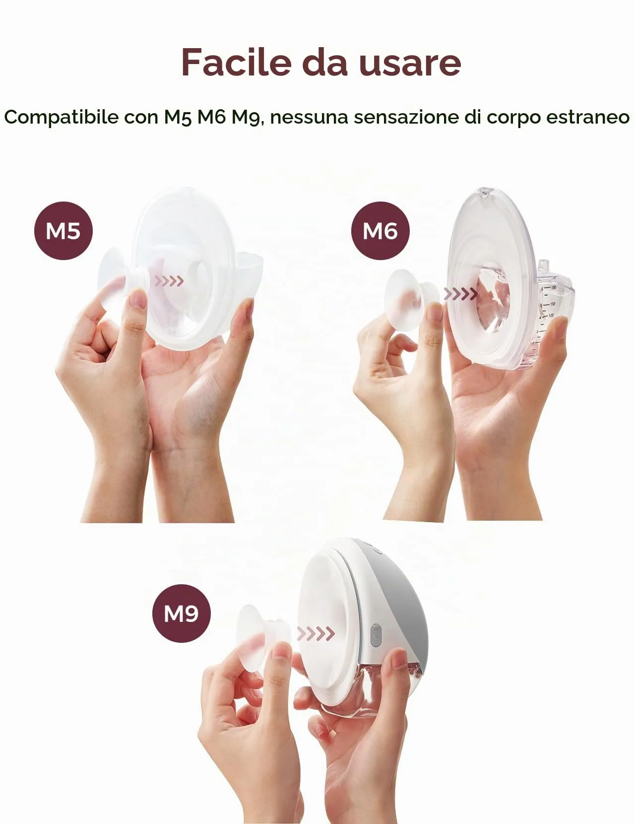 Momcozy Inserti per Flangia 15 mm in Silicone per Tiralatte M5 Smart, M6, M9, Air 1, W1, Confezione da 4 pezzi (Riduttore da 24 mm a 15 mm) - immagine 3