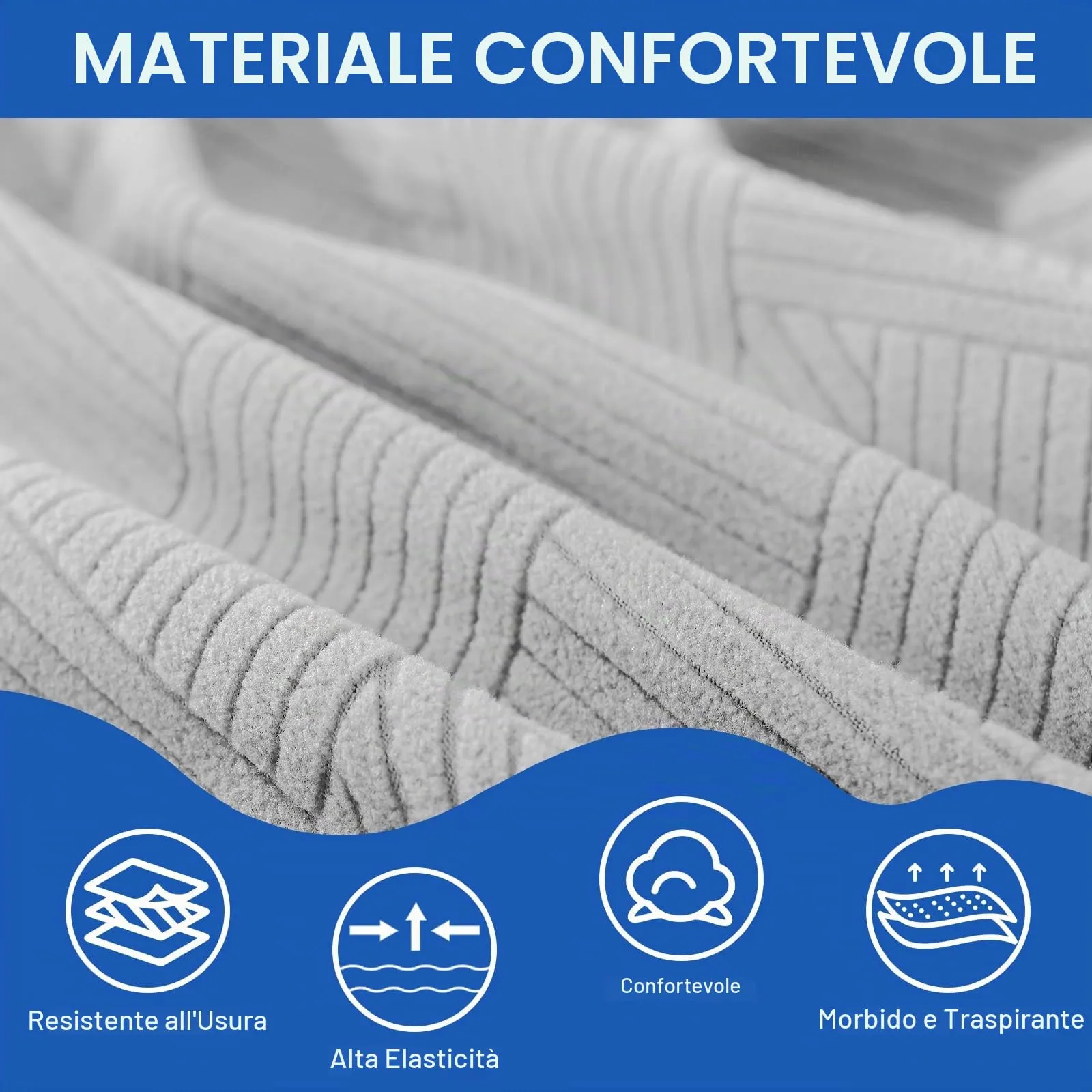 Ystyle Copri Testiera Letto Elasticizzata Matrimoniale, 150cm, Grigio Argento - immagine 4