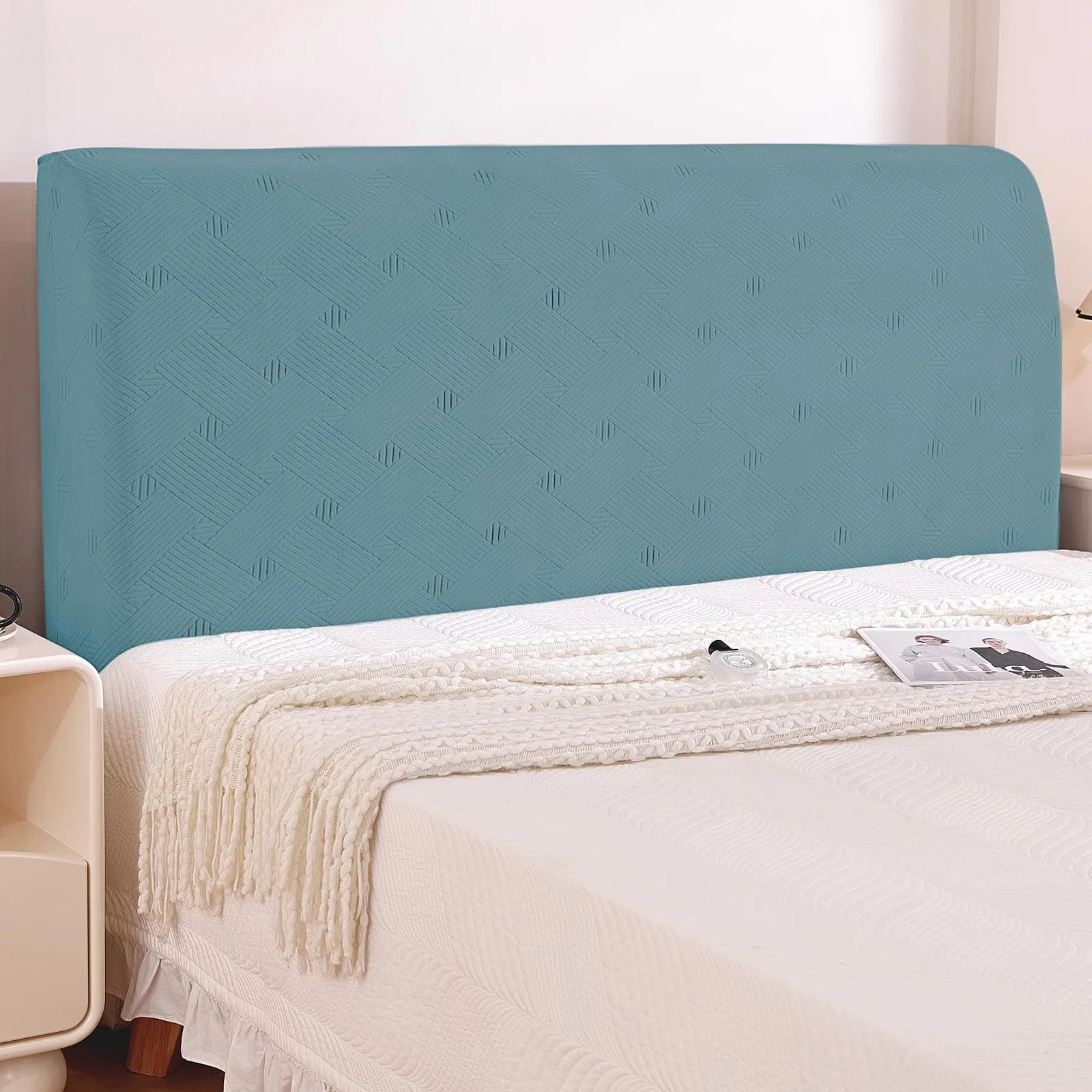 Ystyle Copri Testiera Letto Elasticizzata Matrimoniale, 180cm, Azzurro Chiaro - immagine 1