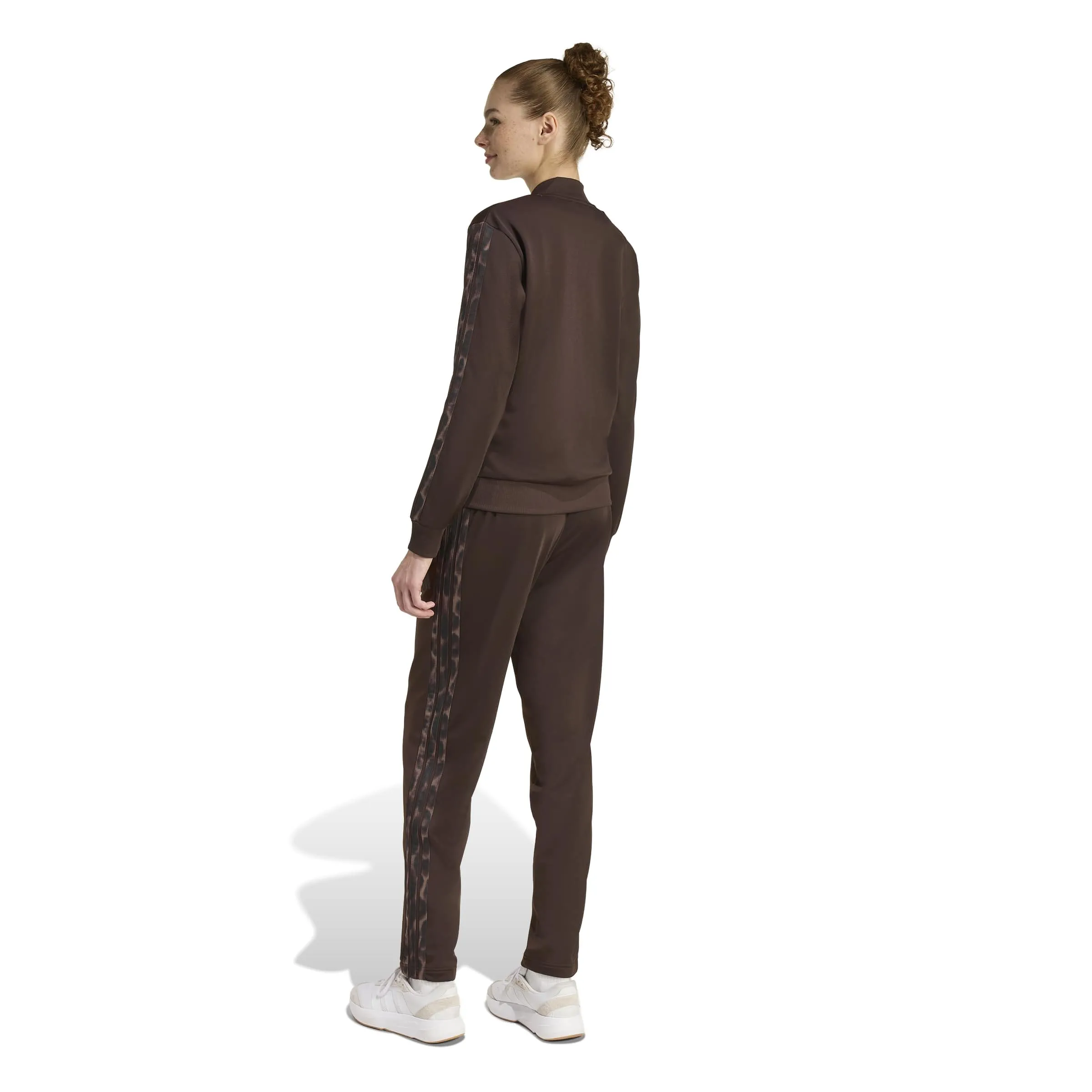 adidas Donna Essentials 3-Stripes Track Suit, Aurora Coffee/Multicolor, M - immagine 2