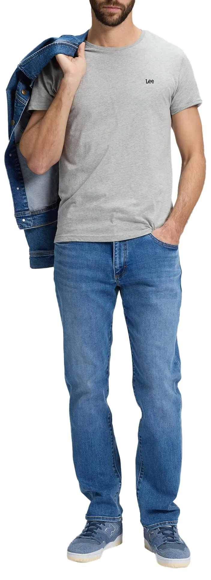 Lee Extreme Motion Regular Fit Straight Leg Jeans - Blue Haven - immagine 4
