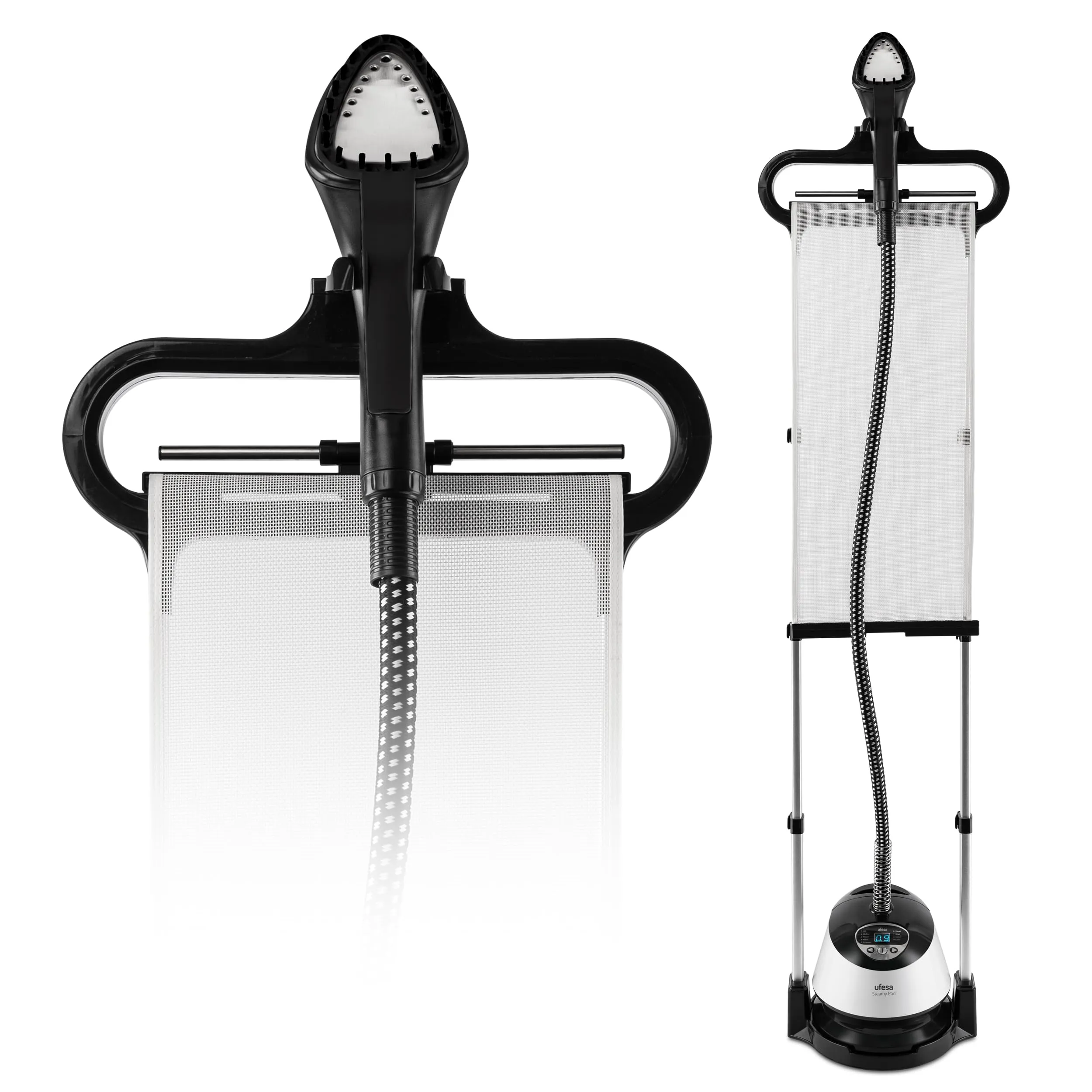 Ufesa Steamy Pad Stiratrice Verticale a Vapore 1580W con Schermo LCD, 9 Livelli di Vapore, Serbatoio 1,35L - immagine 1