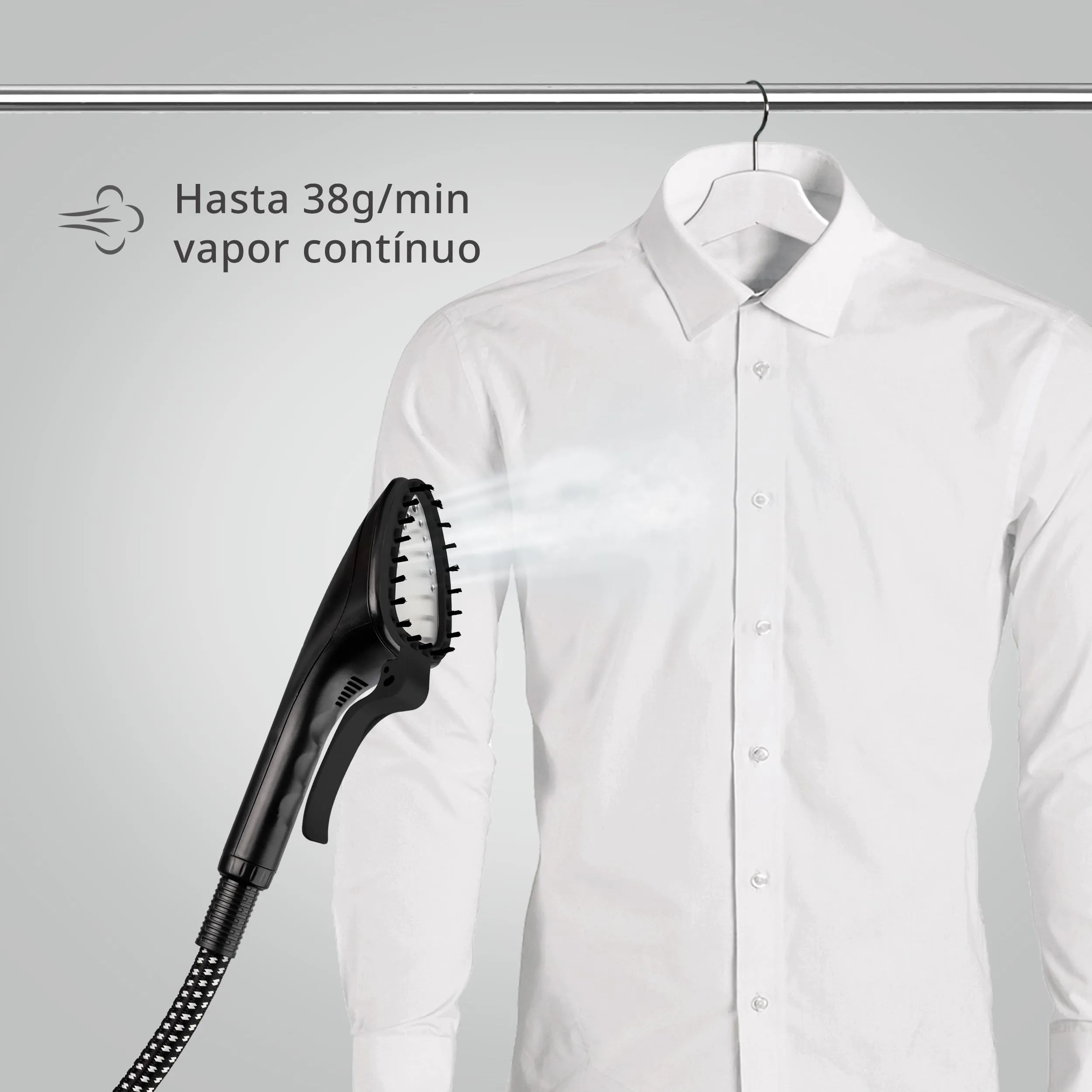 Ufesa Steamy Pad Stiratrice Verticale a Vapore 1580W con Schermo LCD, 9 Livelli di Vapore, Serbatoio 1,35L - immagine 3