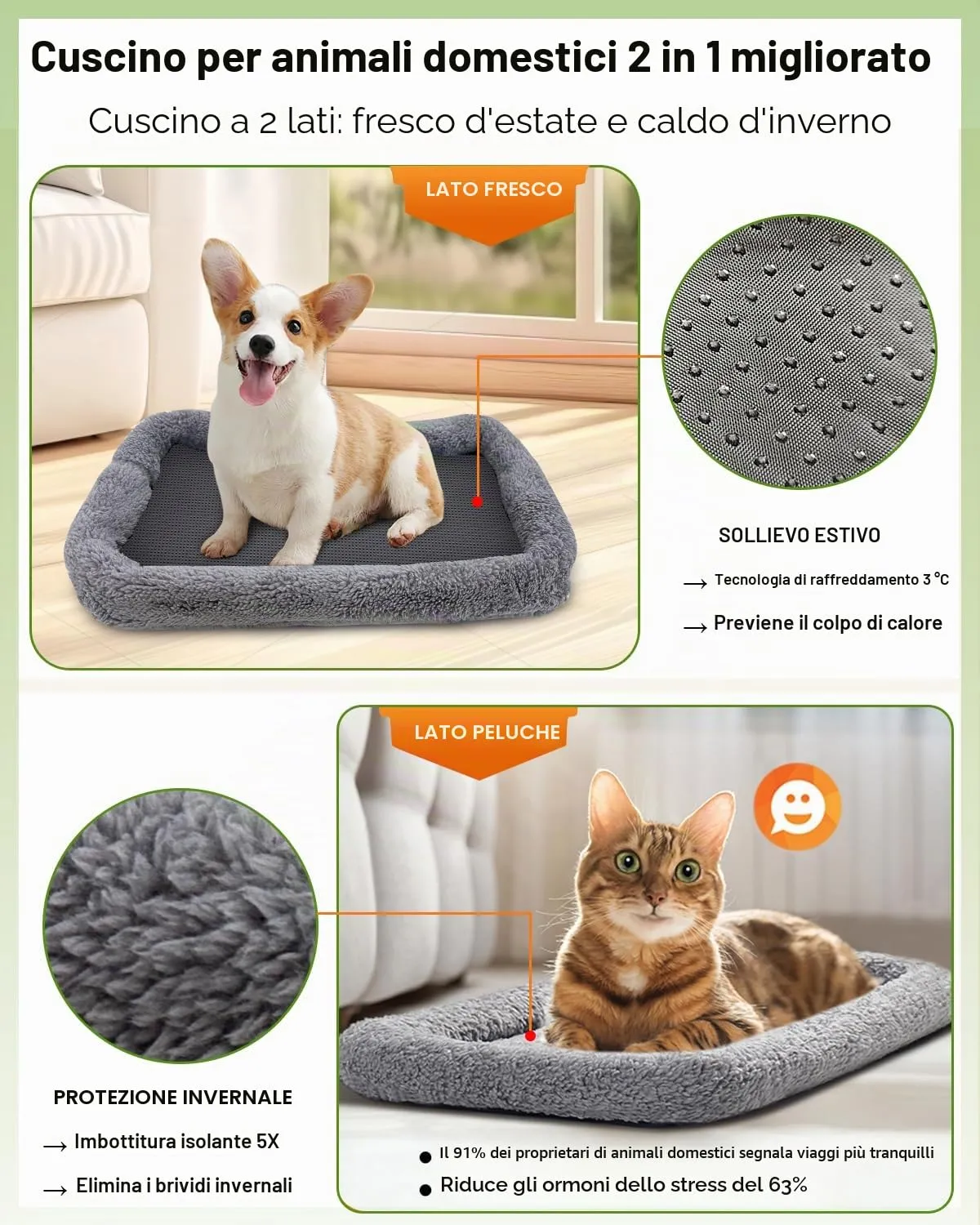 Morpilot Trasportino per Gatti e Cani, 44 x 31 x 34 cm, Borsa da Viaggio Pieghevole fino a 6 kg, Viola Chiaro - immagine 2