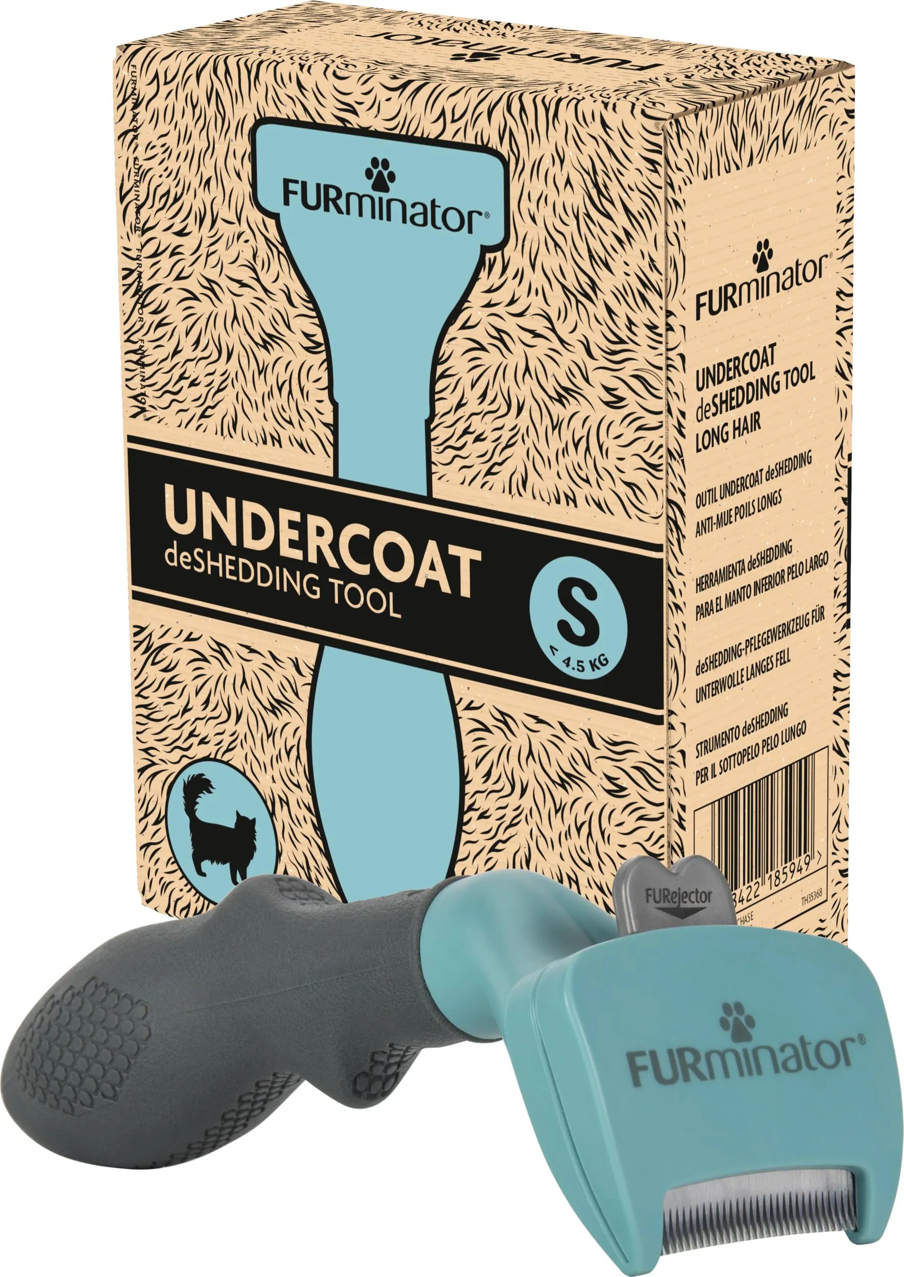 FURminator deShedding Tool, Spazzola per Gatti Taglia S, Pelo Lungo - immagine 1