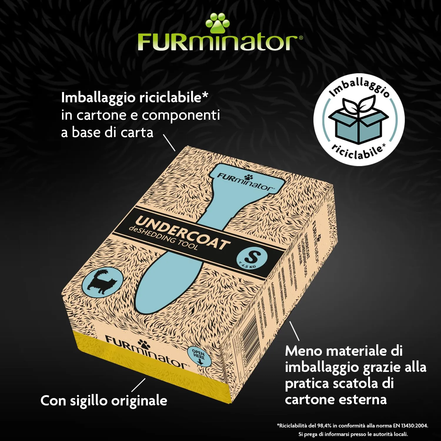 FURminator deShedding Tool, Spazzola per Gatti Taglia S, Pelo Lungo - immagine 7