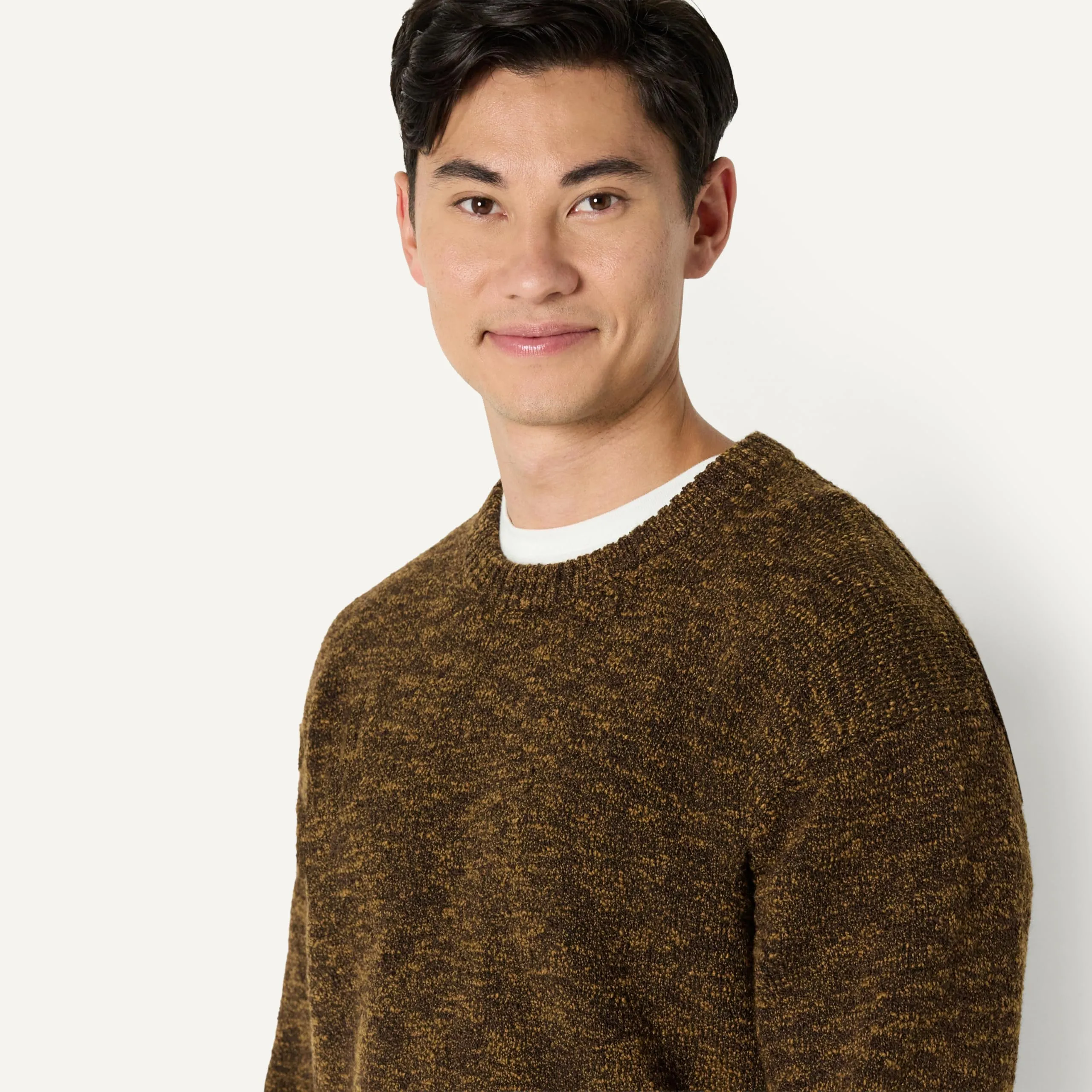 Amazon Essentials Pullover Vestibilità Comoda Uomo, Marrone Scuro Mélange, XL - immagine 3