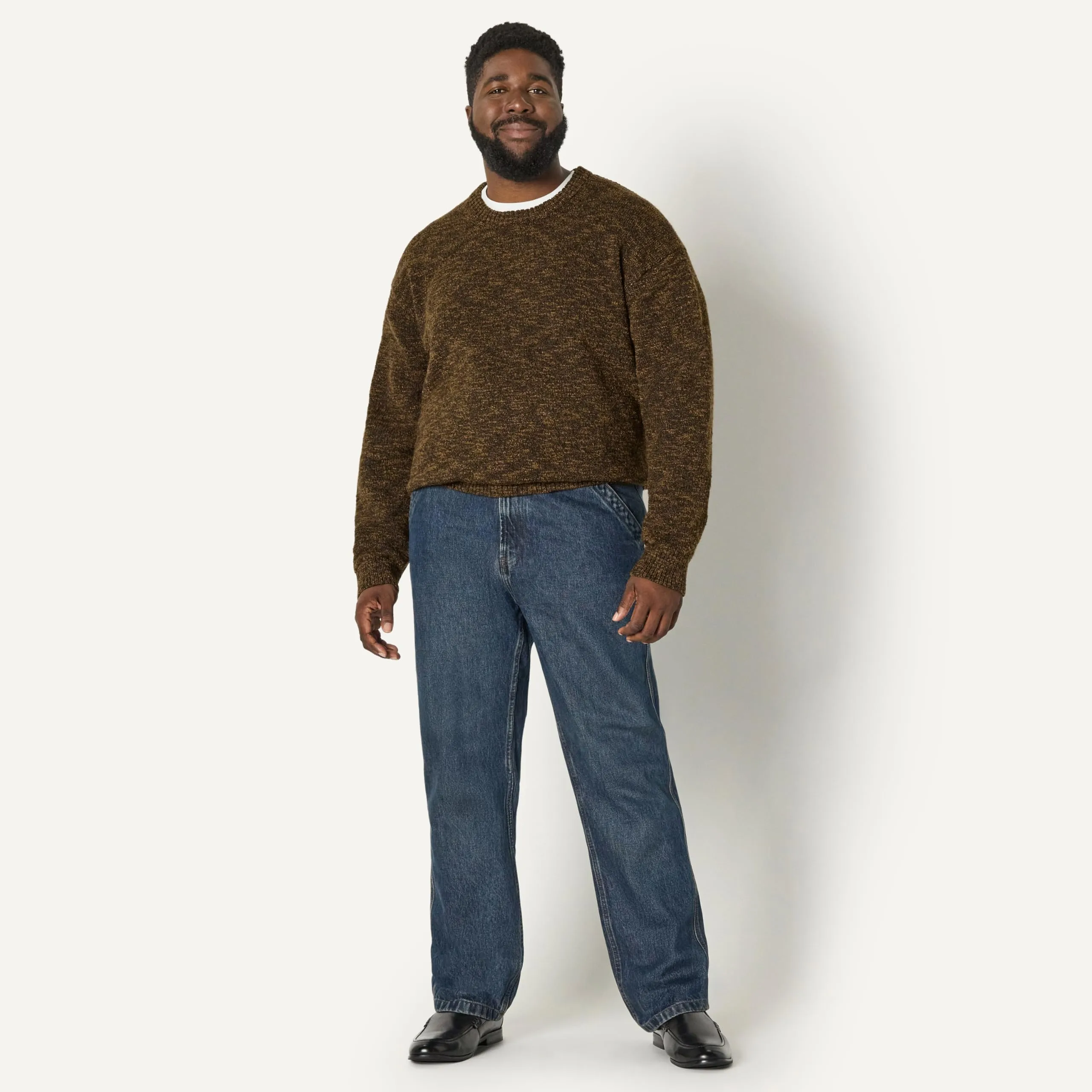 Amazon Essentials Pullover Vestibilità Comoda Uomo, Marrone Scuro Mélange, XL - immagine 7