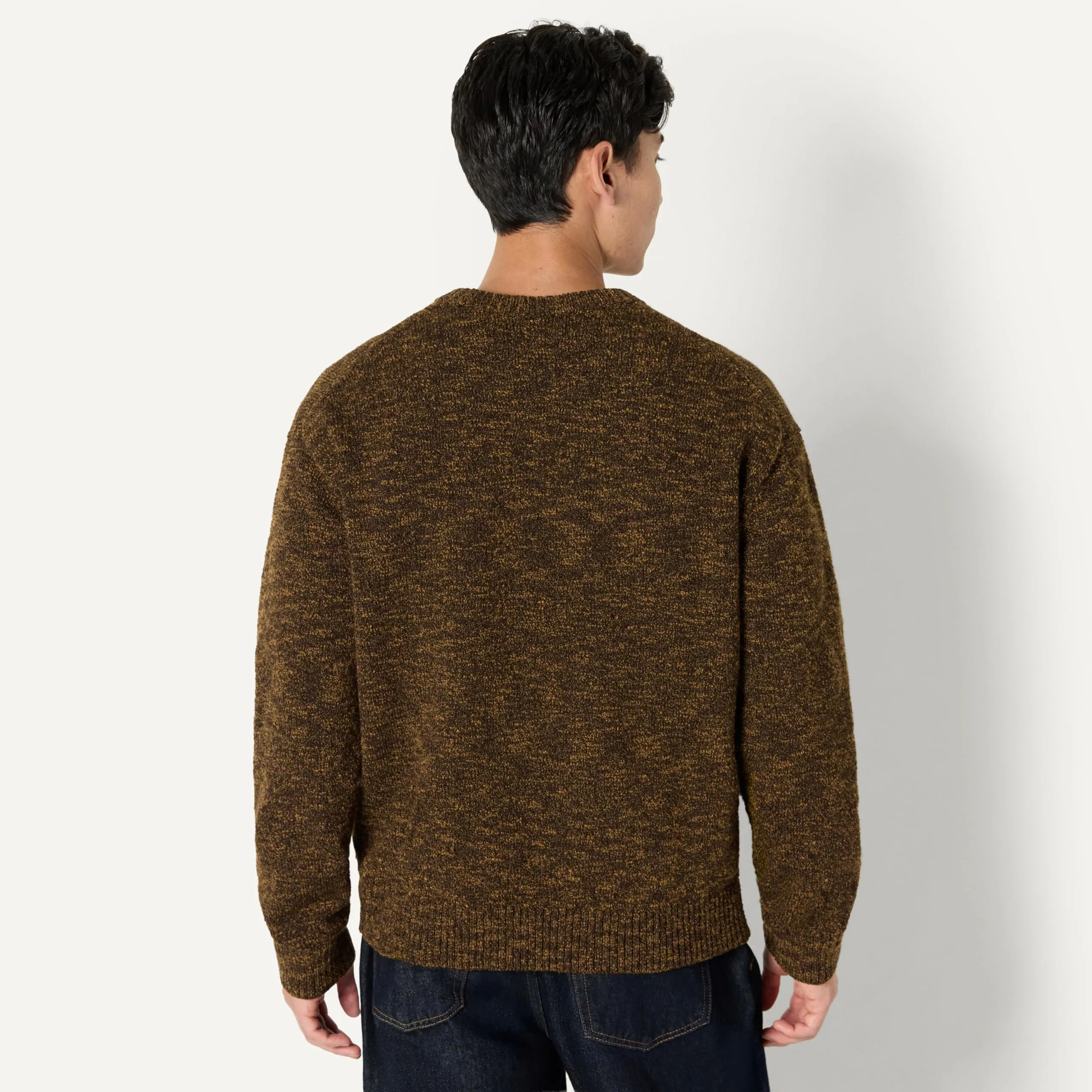 Amazon Essentials Pullover Vestibilità Comoda Uomo, Marrone Scuro Mélange, XXL - immagine 2