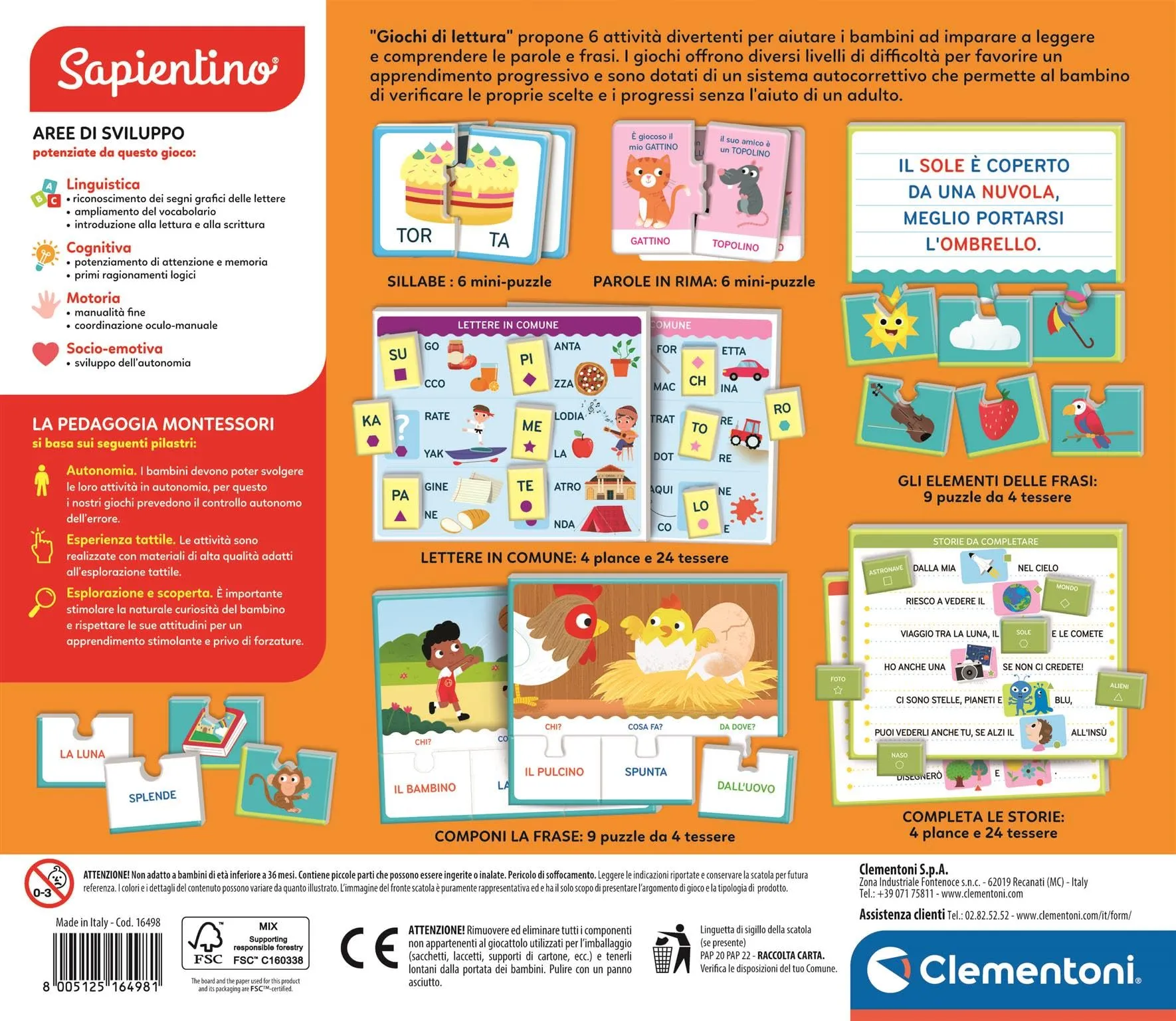 Clementoni Sapientino Giochi di Lettura, Gioco Educativo 4-6 Anni, 16498 - immagine 2