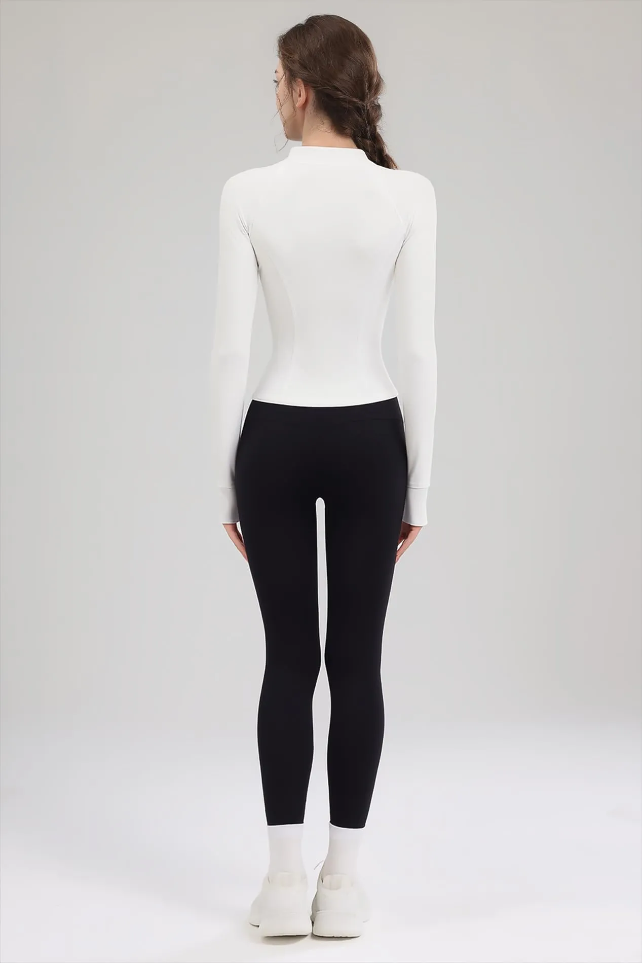 EIISSION Giacca Sportiva Donna con Zip, Top Corto Leggero e Traspirante per Fitness - immagine 7