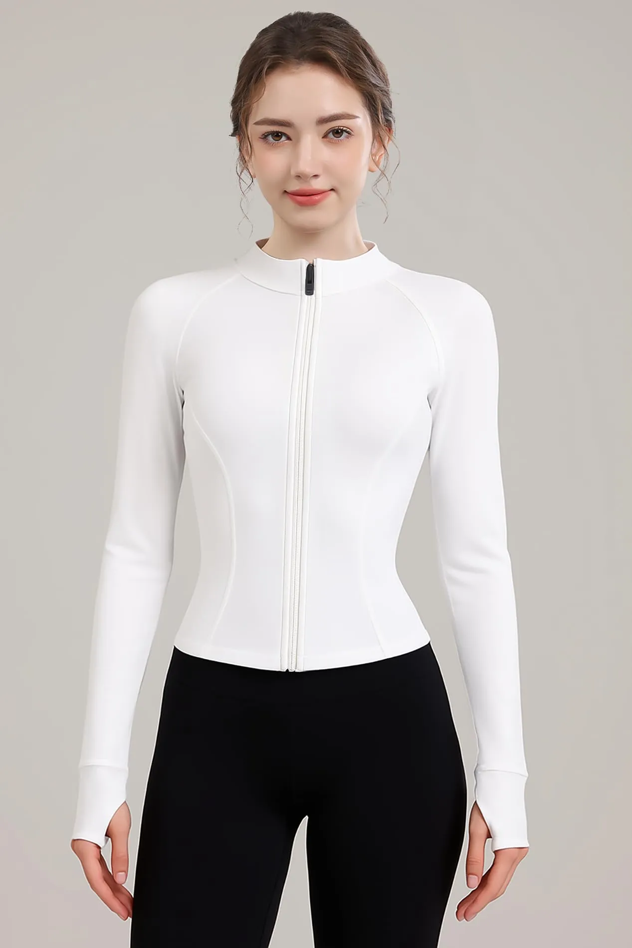 EIISSION Giacca Sportiva Donna con Zip, Top Corto Leggero e Traspirante per Fitness - immagine 3