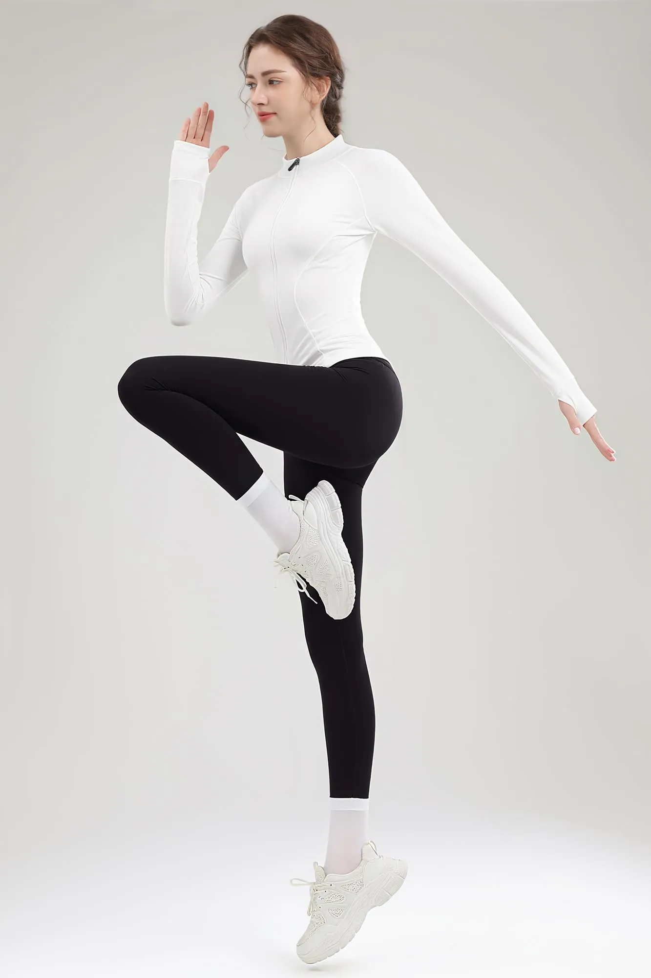 EIISSION Giacca Sportiva Donna con Zip, Top Corto Leggero e Traspirante per Fitness - immagine 5