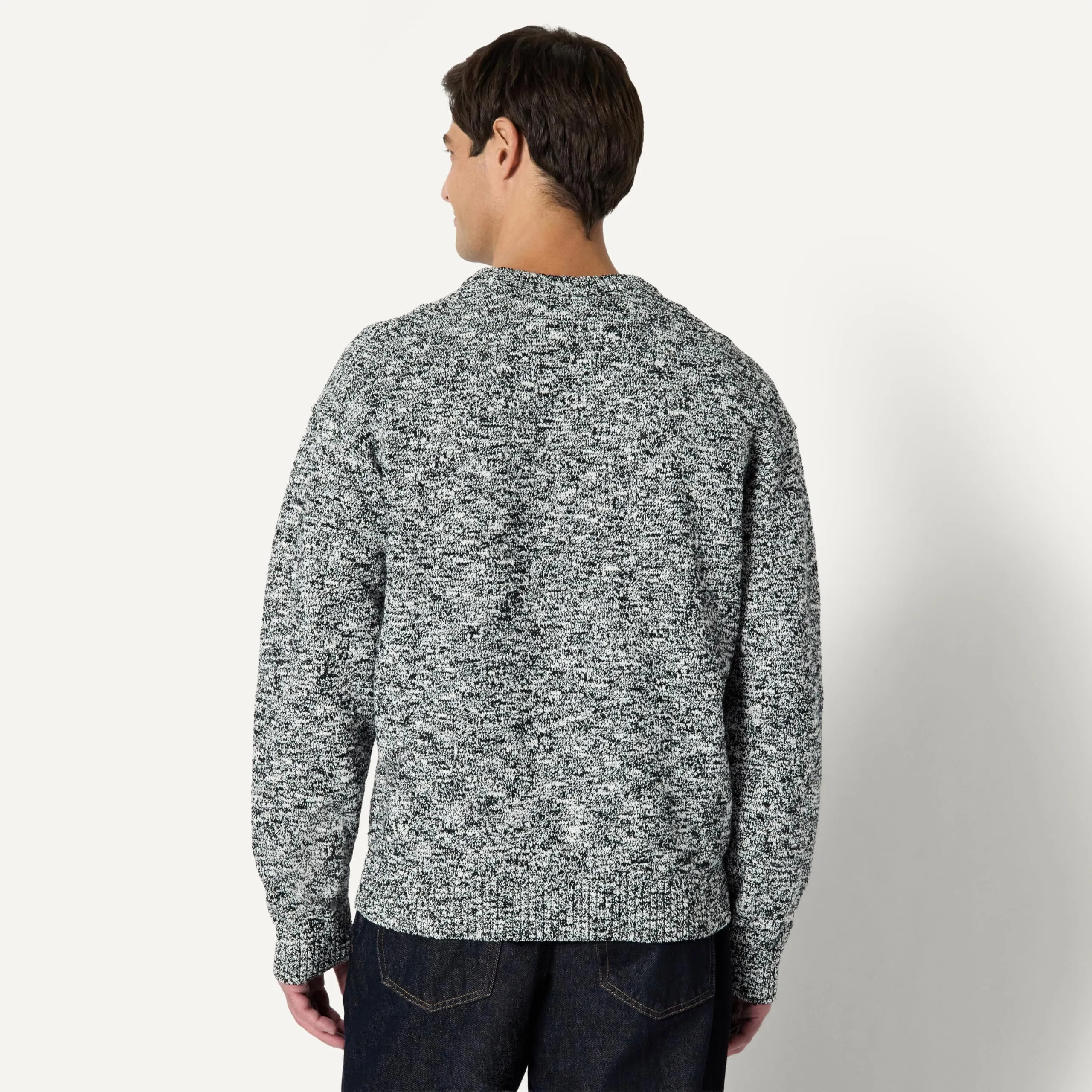 Amazon Essentials Pullover Vestibilità Comoda Uomo, Nero Mélange, XXL - immagine 2