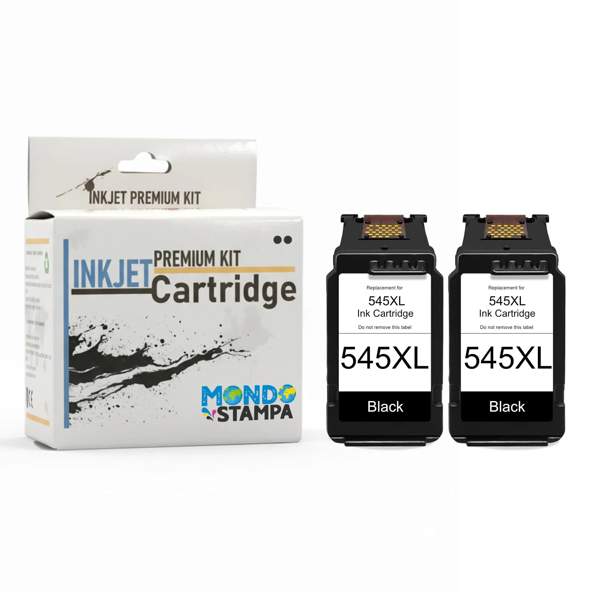 Mondo Stampa Kit 2 Cartucce Rigenerate PG-545XL Nero per Canon Pixma TS3150 MG3050 TR4550 TS3350 MG2950 TR4551 TS3355 - immagine 1