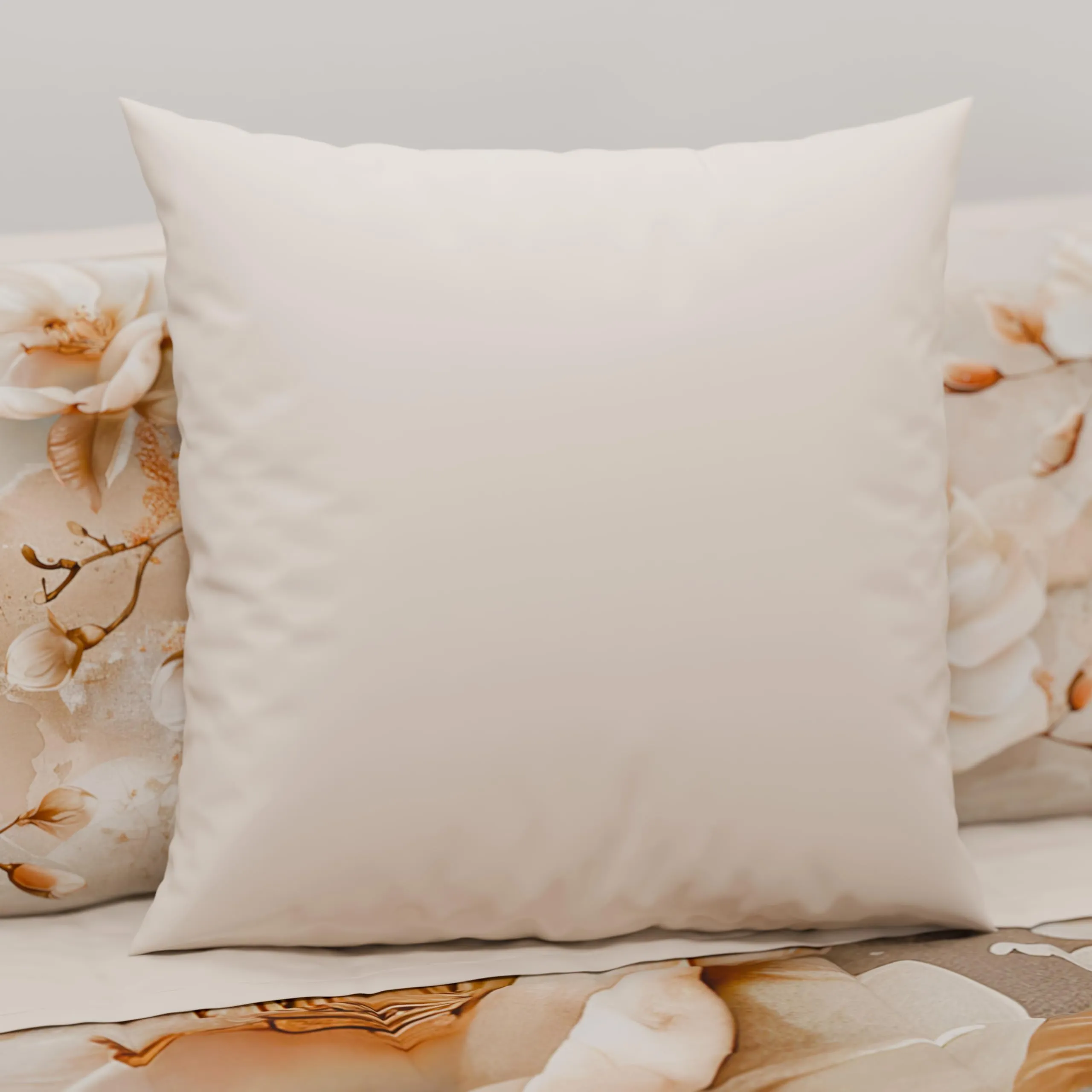PETTI Artigiani Italiani Coppia di Federe Cuscino 80x80 cm in Microfibra, Set 2 Fodere Tinta Unita Panna, Made in Italy - immagine 2