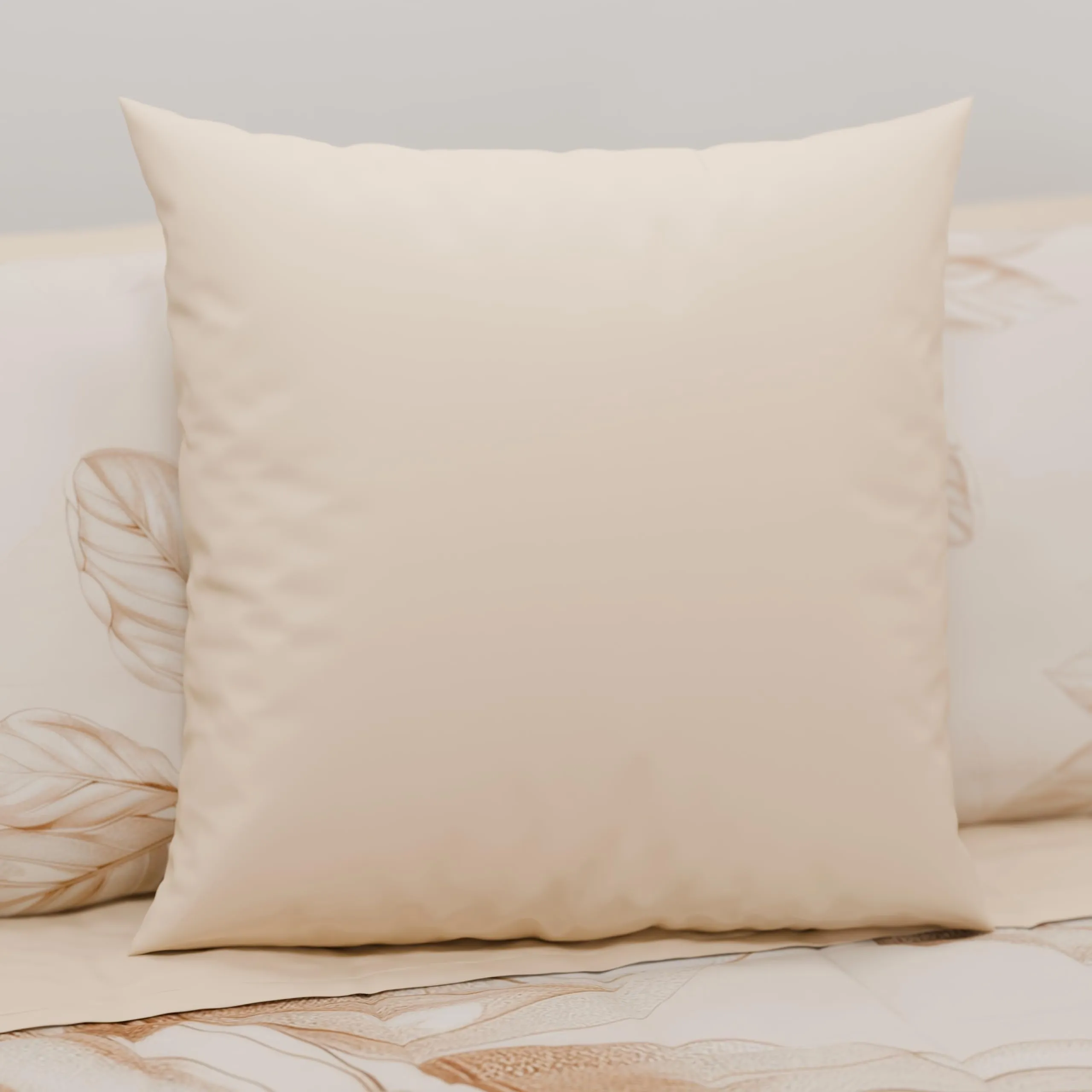 PETTI Artigiani Italiani Coppia di Federe Cuscino 30x30 cm in Microfibra, Beige, Set di 2 - immagine 2