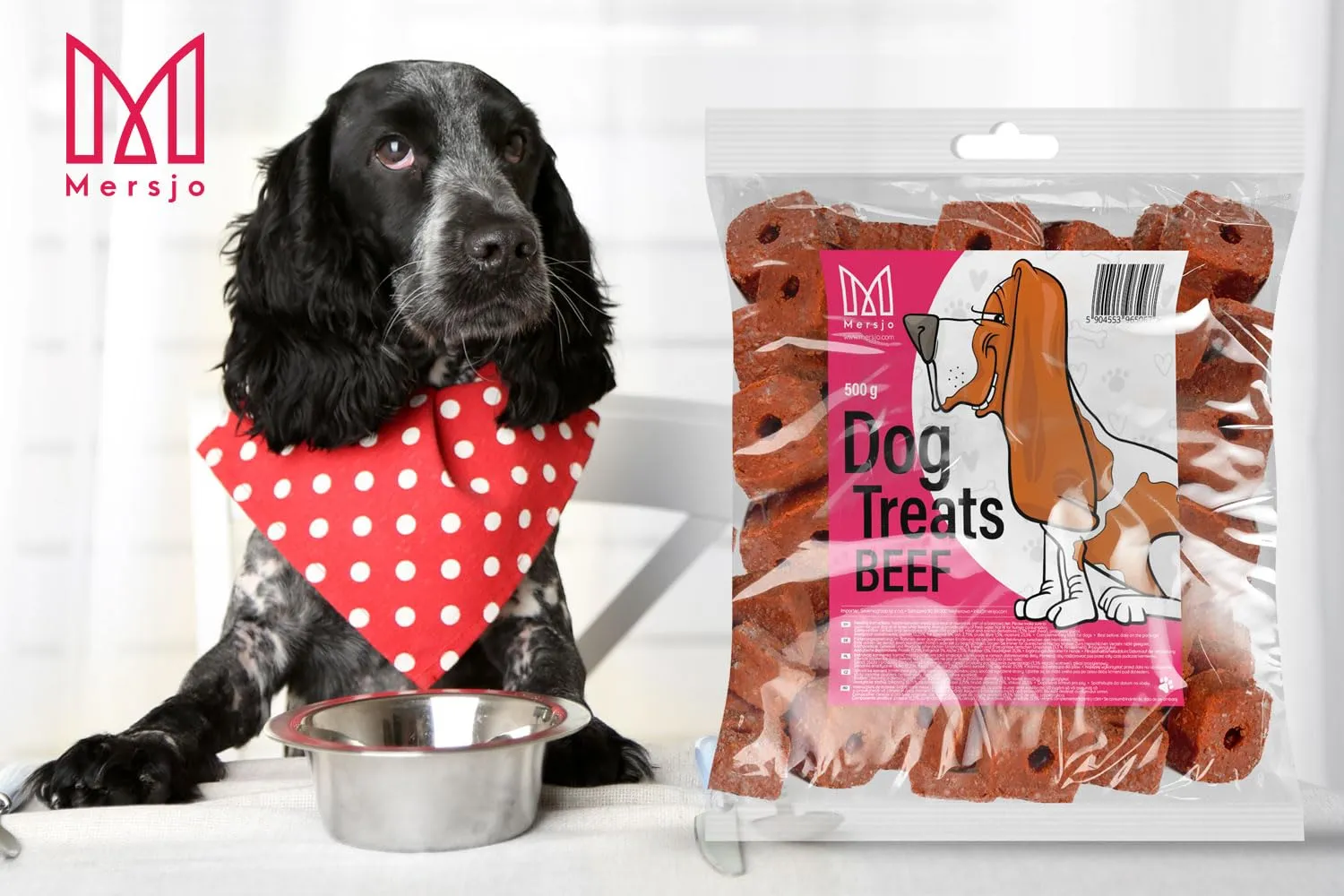 MERSJO Snack per Addestramento Cani, Bocconcini di Carne di Manzo Essiccati, 2000 g - immagine 4