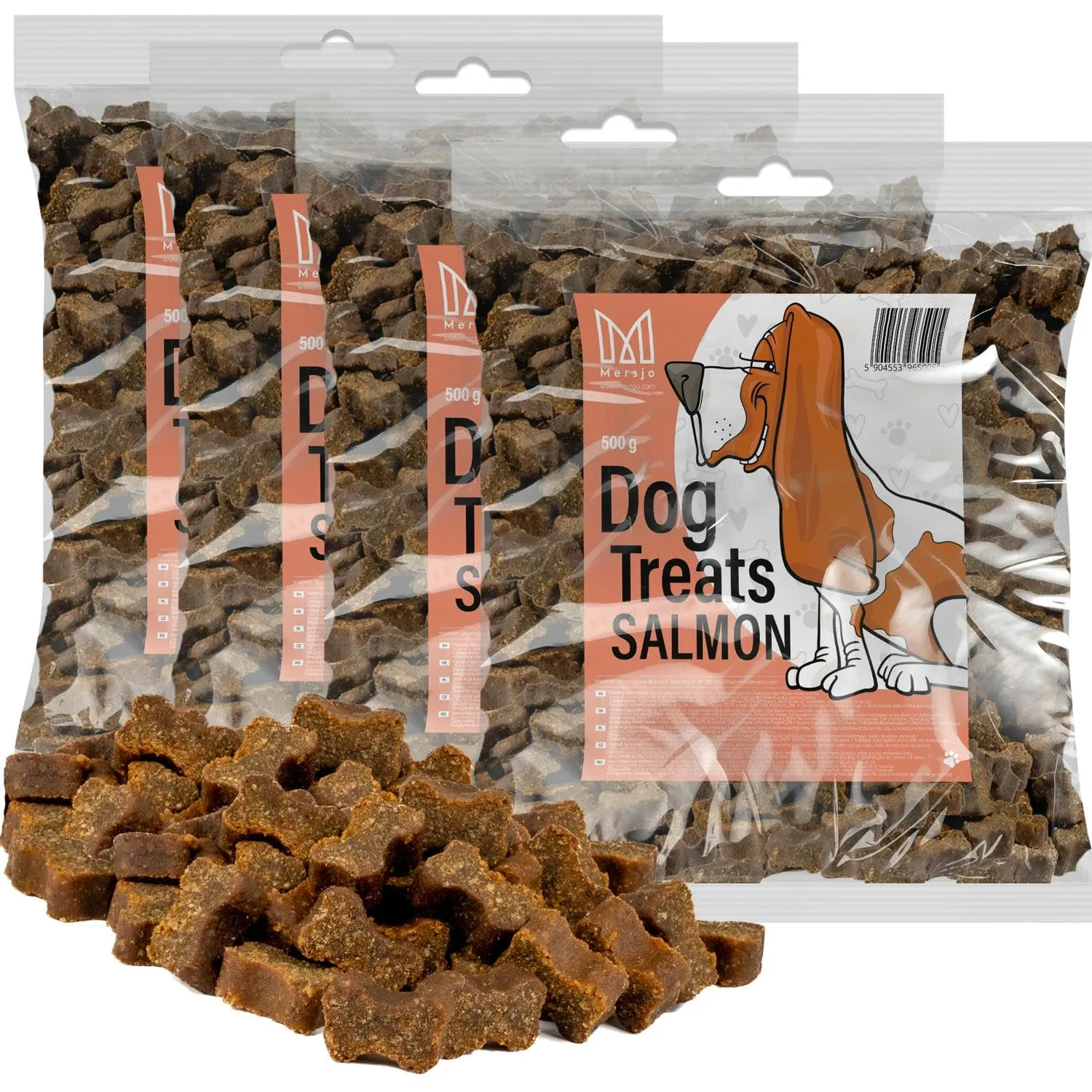 MERSJO Snack per Addestramento Cani al Salmone, 2000 g - immagine 1