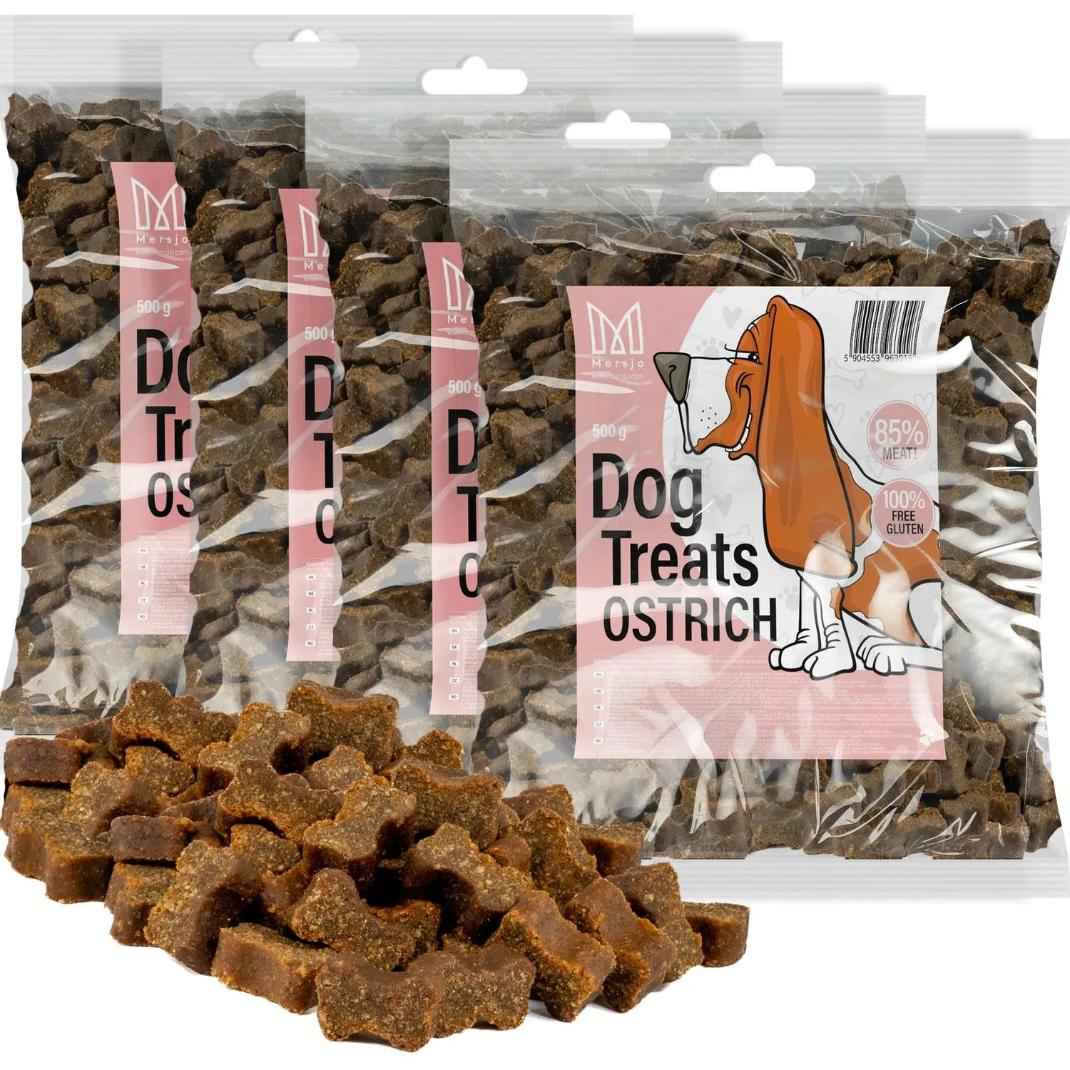 MERSJO Snack da Addestramento per Cani, Carne Essiccata, 2000 g - immagine 1