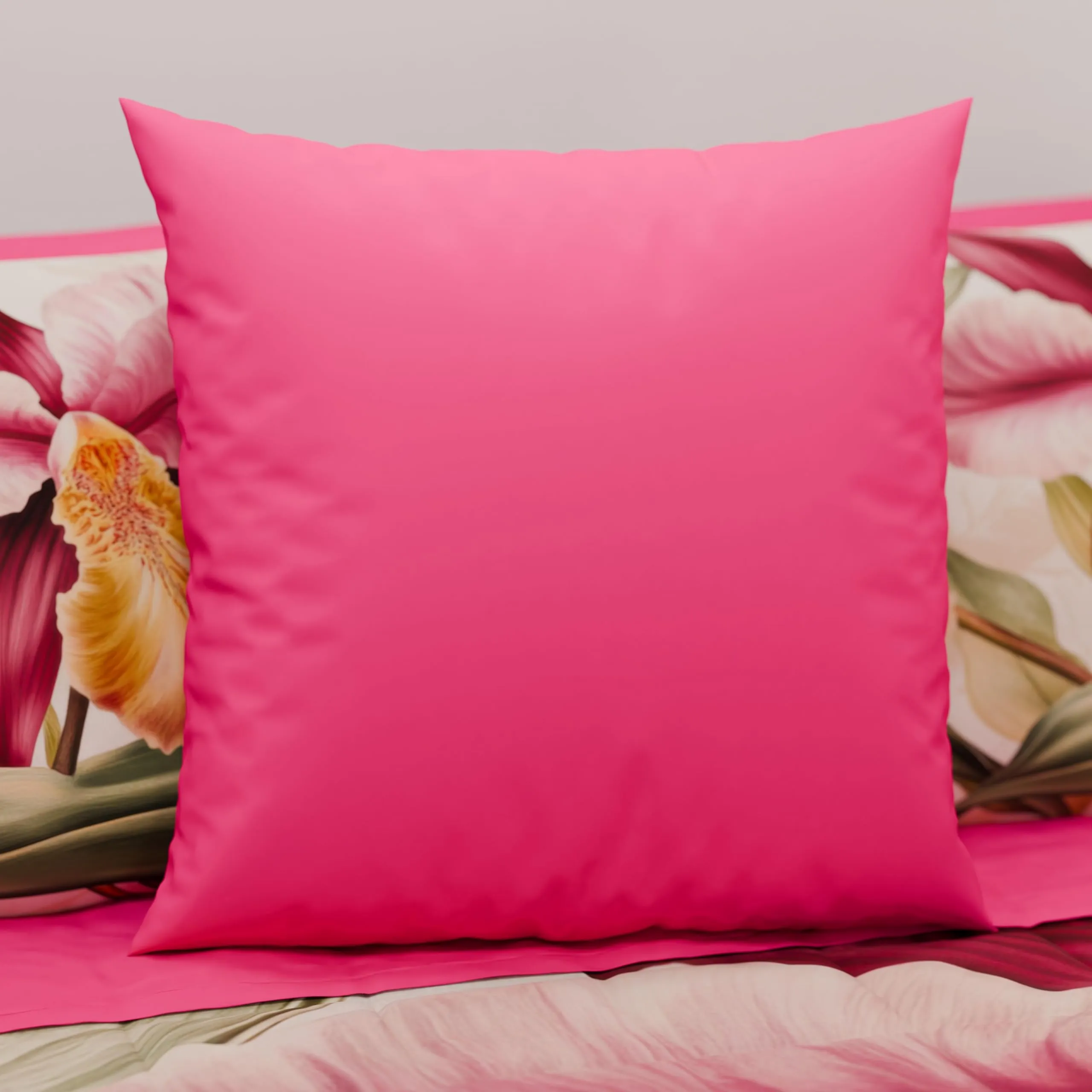 PETTI Artigiani Italiani Coppia di Federe Cuscino 80x80 cm in Microfibra, Fucsia, Set di 2 - immagine 2