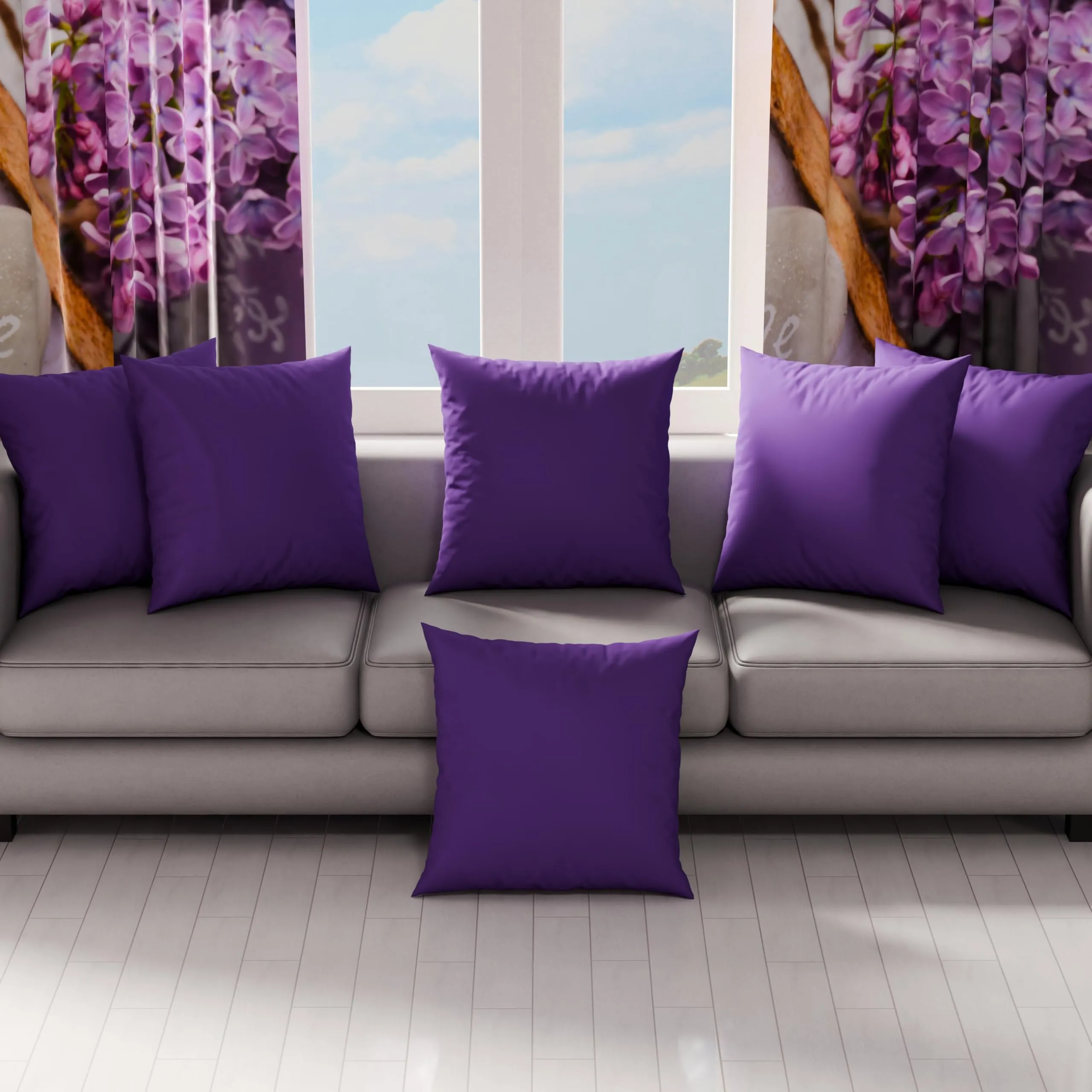 PETTI Artigiani Italiani Federe Cuscino in Microfibra, 35x35 cm, Viola, Set di 2 - immagine 3