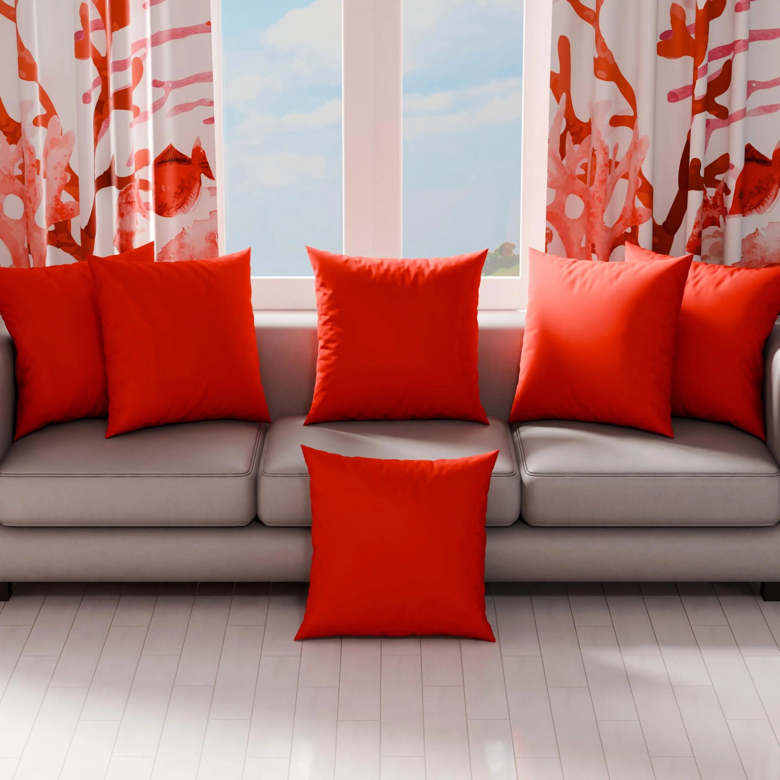 PETTI Artigiani Italiani Coppia di Federe Cuscino 65x65 cm in Microfibra Rosso, Set 2 Fodere Copricuscino, Made in Italy - immagine 3