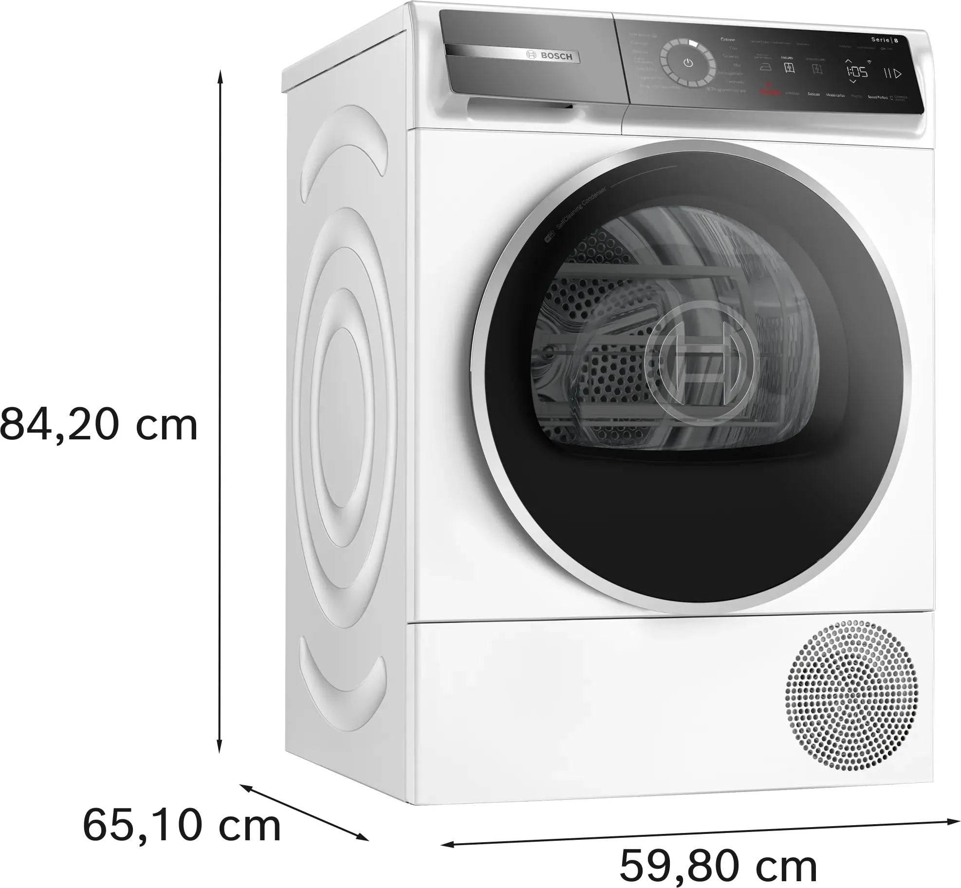 Bosch Serie 8 WQB246C0II Asciugatrice a pompa di calore 9kg Bianco - immagine 6