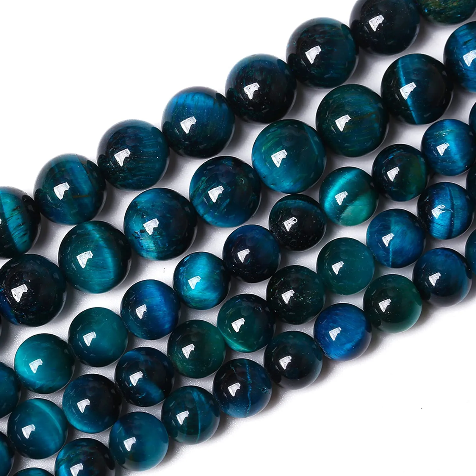 ZXYMLZI Perline in Occhio di Tigre Blu, 8 mm, 48 Pezzi - immagine 3