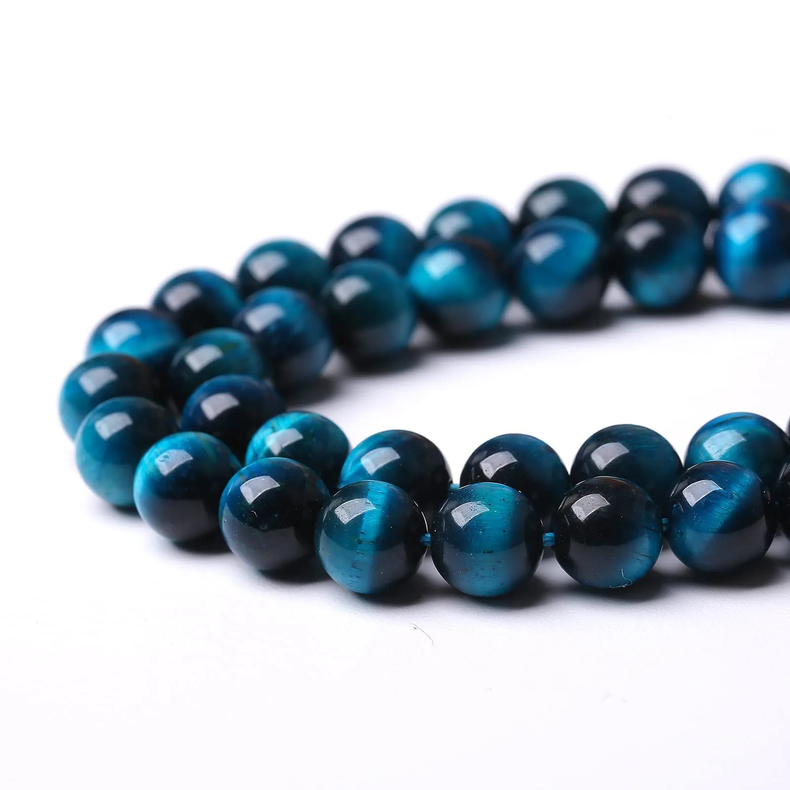 ZXYMLZI Perline in Occhio di Tigre Blu, 8 mm, 48 Pezzi - immagine 5