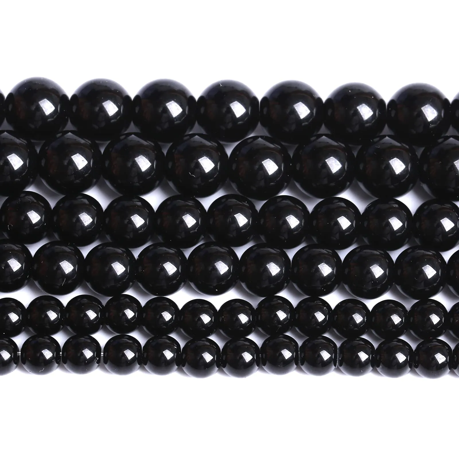 ZXYMLZI Perline in Agata Nera Naturale, Rotonde e Lisce, 12 mm, 34 Pezzi - immagine 1