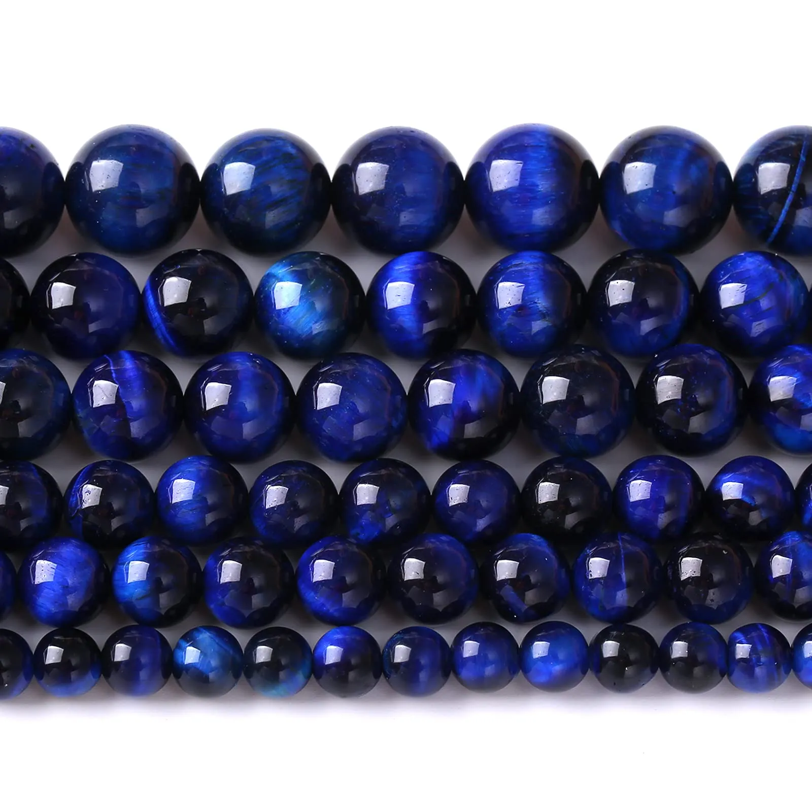 ZXYMLZI Perline Rotonde in Lapislazzuli e Occhio di Tigre, 12 mm, 32 Pezzi - immagine 1