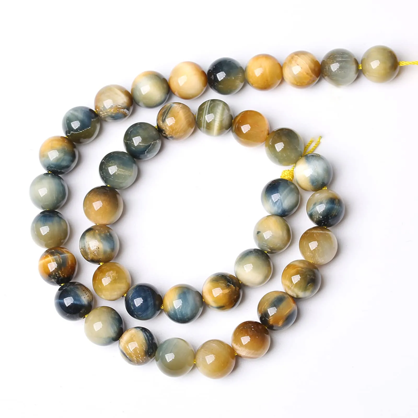 ZXYMLZI 45 Perline Occhio di Tigre in Pietra Naturale, 8 mm, Rotonde e Lisce per Gioielli - immagine 5