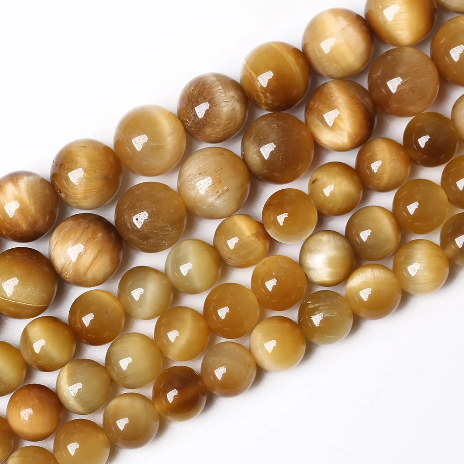 ZXYMLZI Perline in Occhio di Tigre, 10 mm, 38 Pezzi - immagine 2