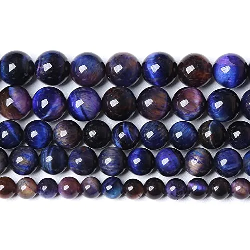 ZXYMLZI 38 Perline in Pietra Naturale Occhio di Tigre, 10 mm - immagine 1