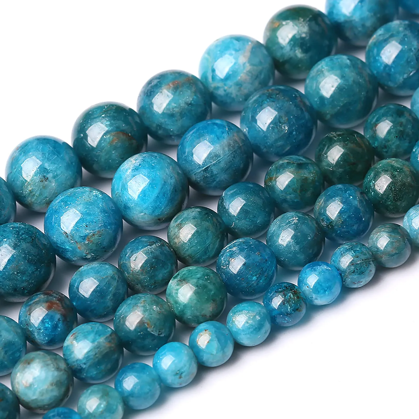 ZXYMLZI 60 Perline in Apatite Blu Naturale 6 mm, 38,1 cm - immagine 2