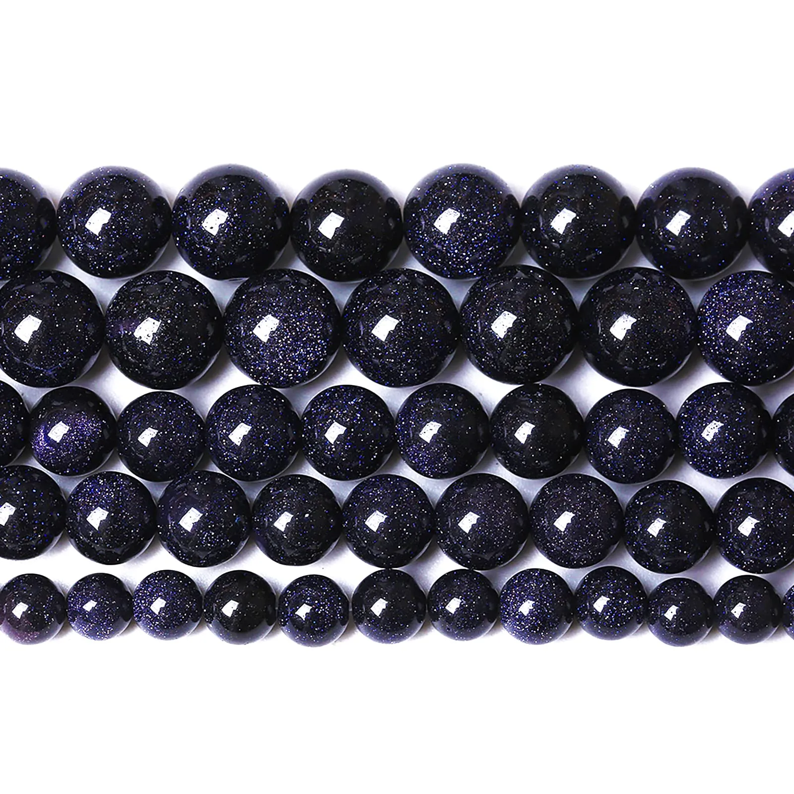 ZXYMLZI Perline in Pietra Arenaria Blu 10mm, 38 Pezzi - immagine 2