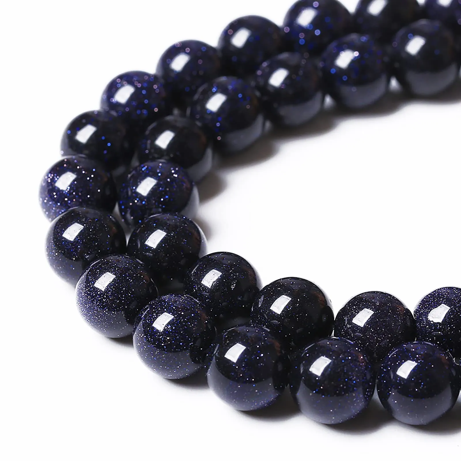 ZXYMLZI Perline in Pietra Arenaria Blu 10mm, 38 Pezzi - immagine 3
