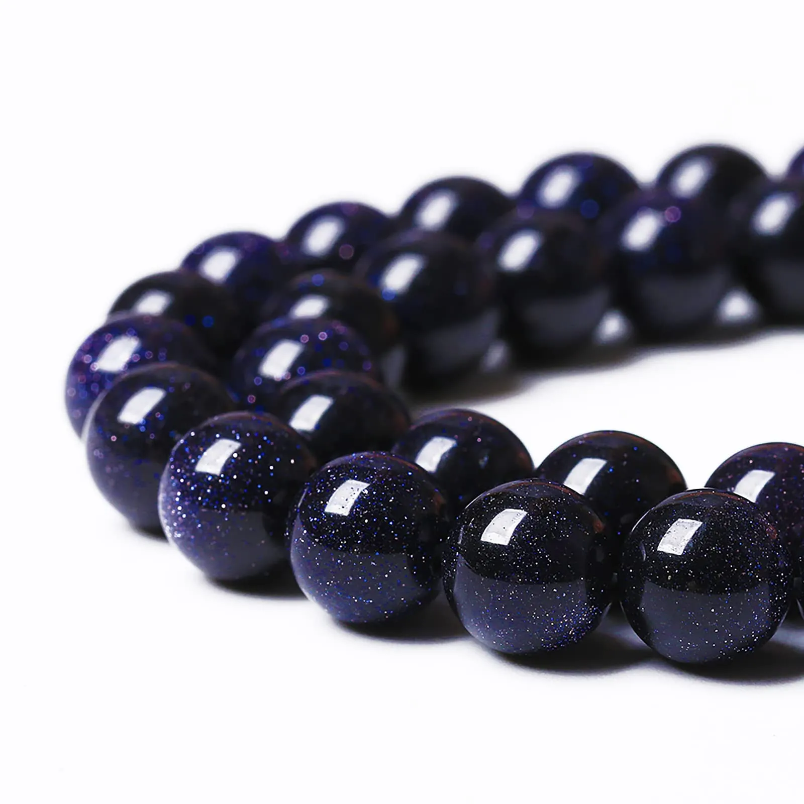 ZXYMLZI Perline in Pietra Arenaria Blu 10mm, 38 Pezzi - immagine 4