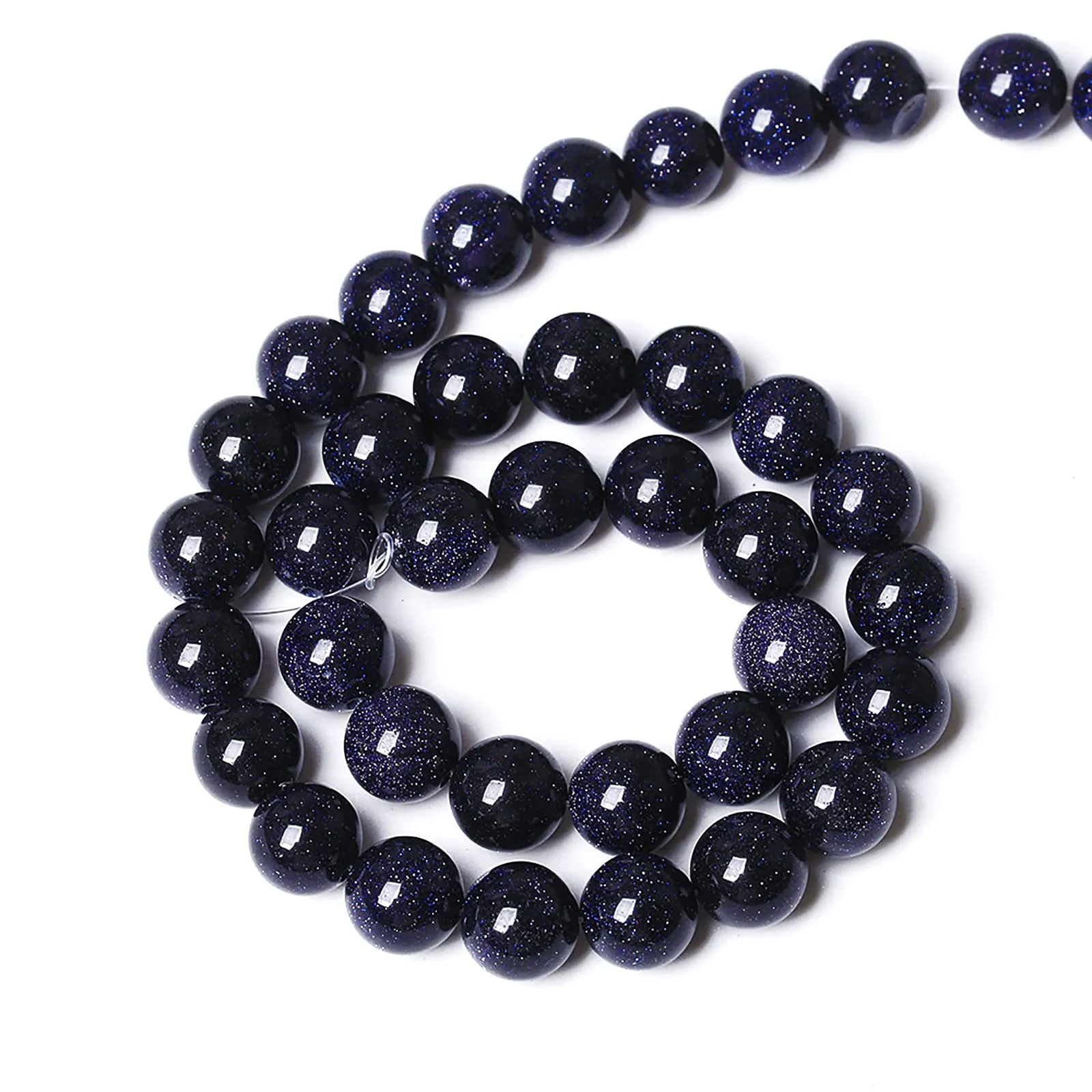 ZXYMLZI Perline in Pietra Arenaria Blu 10mm, 38 Pezzi - immagine 5