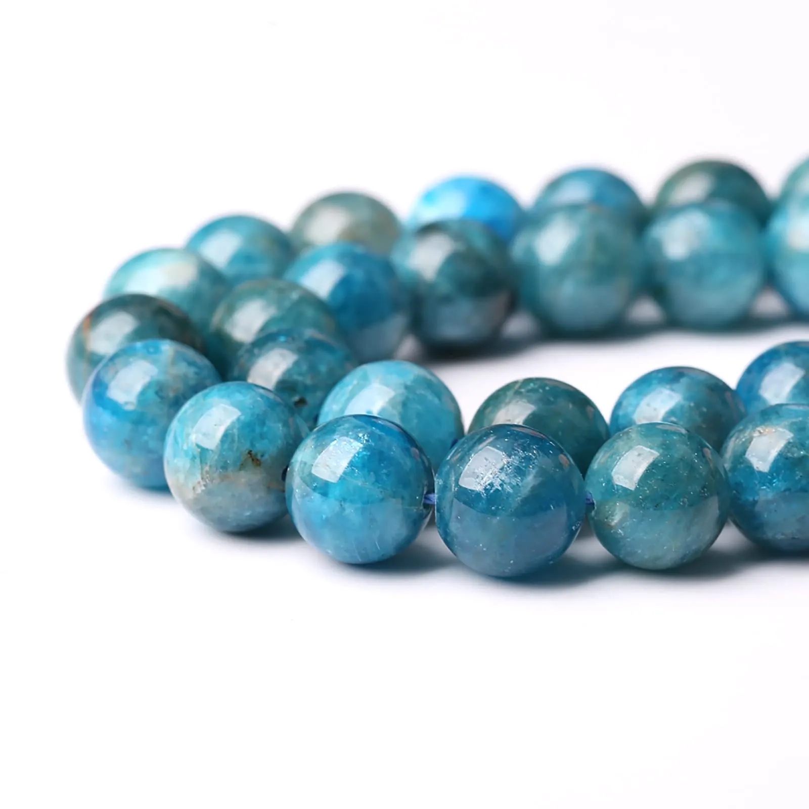 ZXYMLZI Perline in Apatite Blu Naturale, 4 mm, 38,1 cm, 90 Pezzi - immagine 3