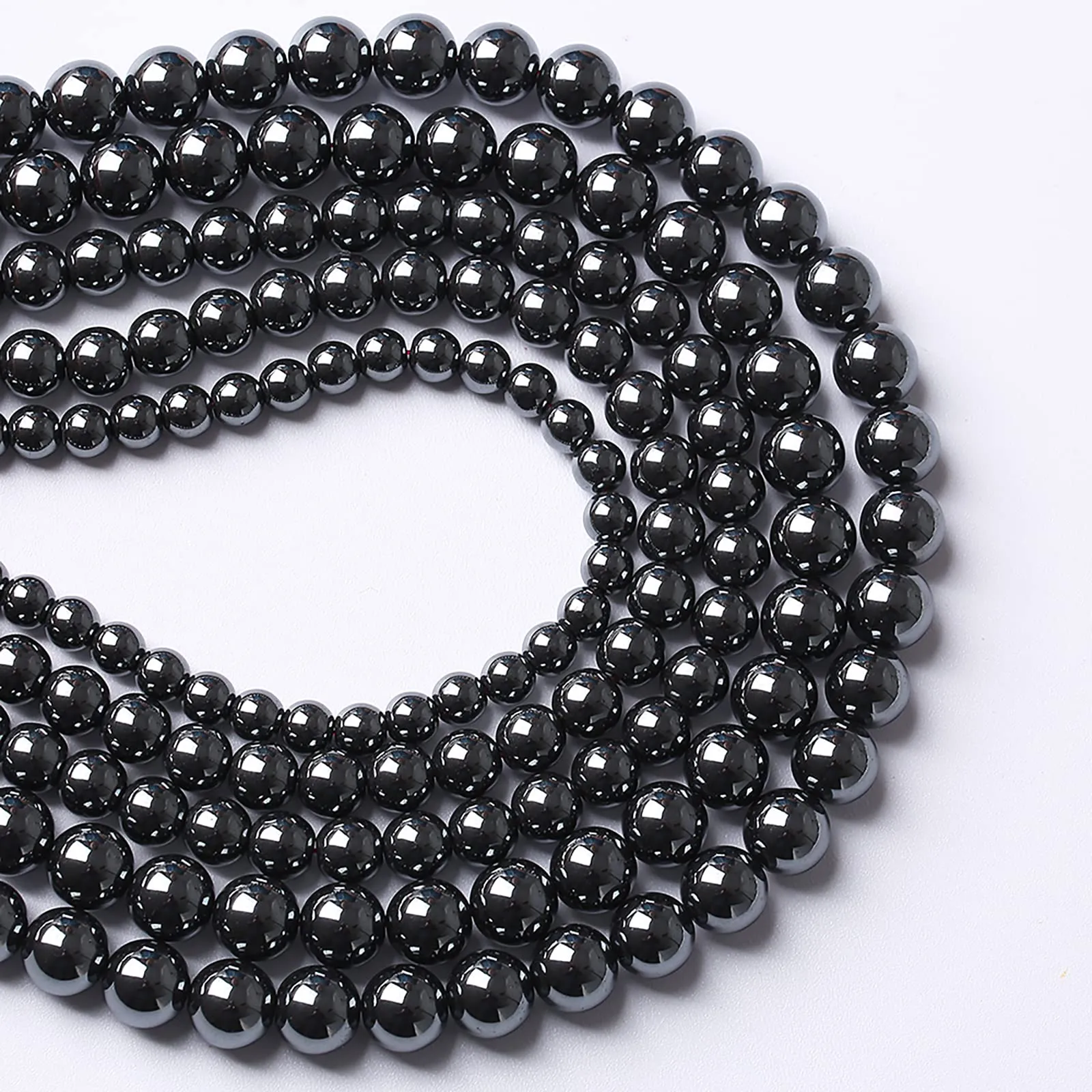 ZXYMLZI 36 Perline in Ematite Nera AAA 12 mm per Creazione di Gioielli - immagine 3