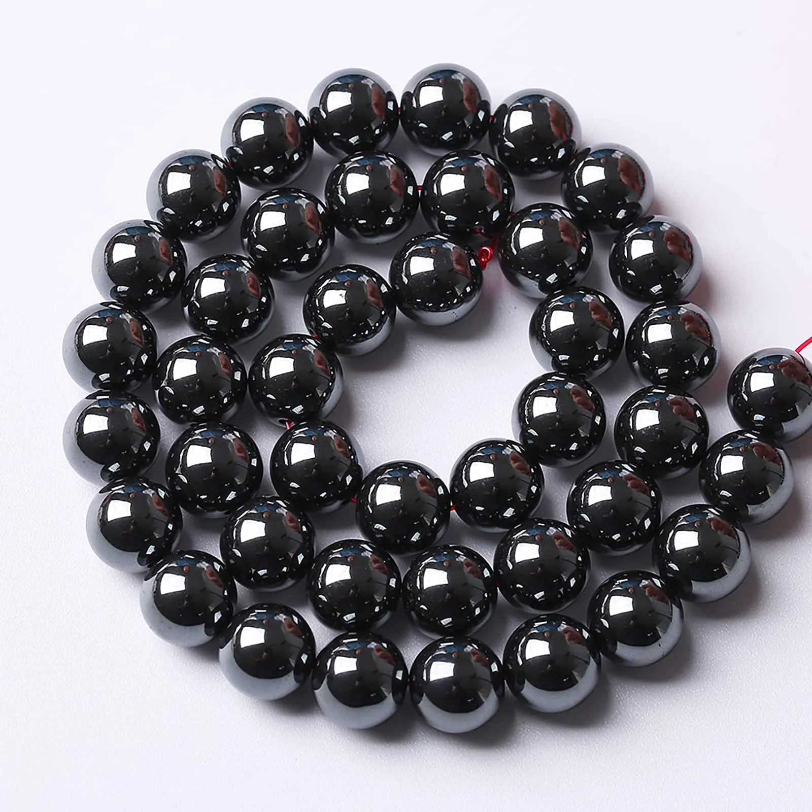 ZXYMLZI 36 Perline in Ematite Nera AAA 12 mm per Creazione di Gioielli - immagine 5