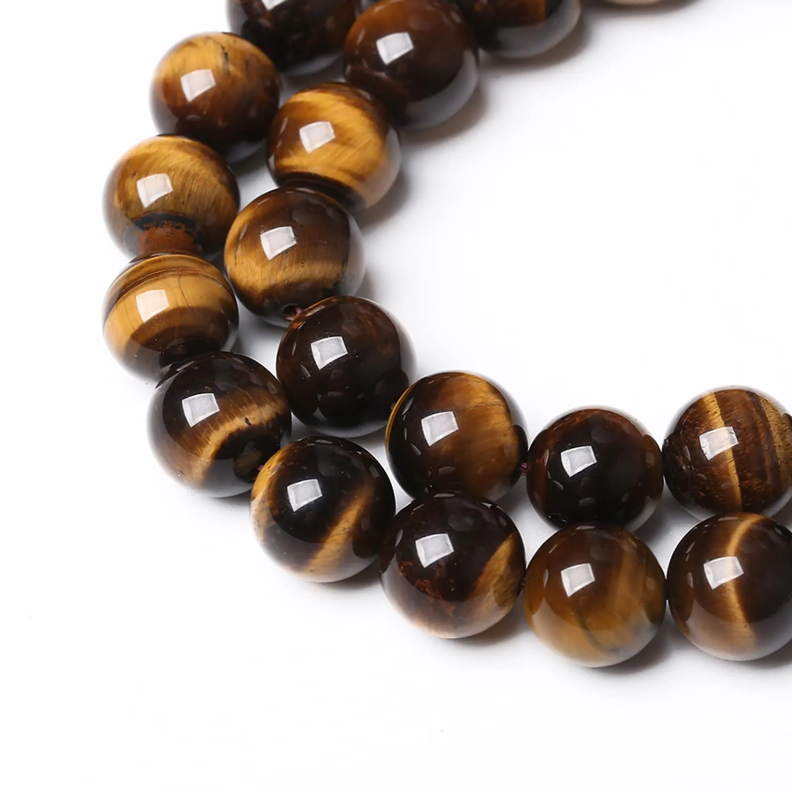 ZXYMLZI Perline in pietra naturale occhio di tigre gialla, 12 mm, 32 pezzi - immagine 4