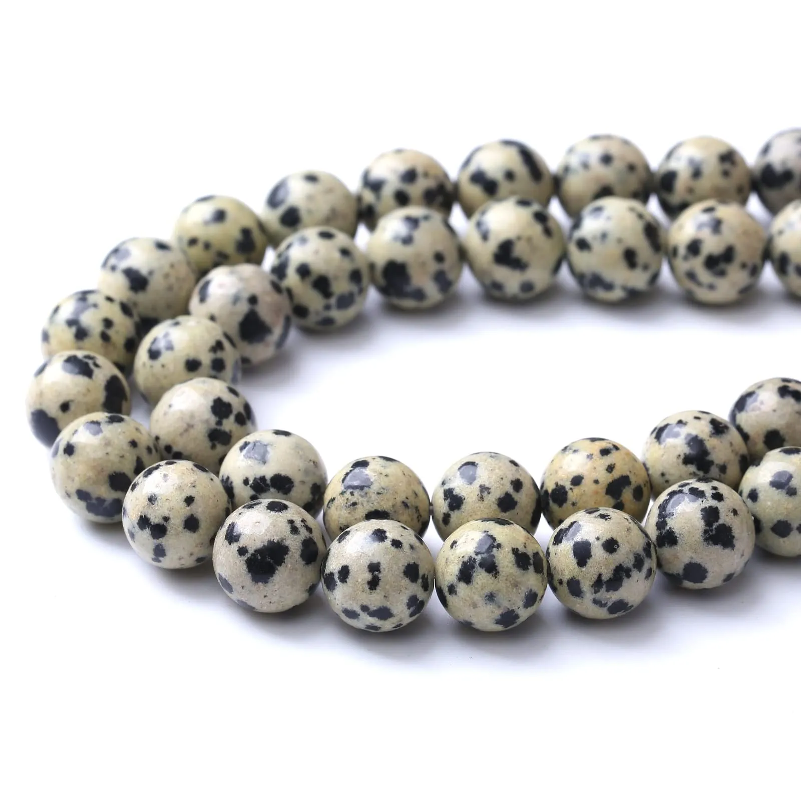 ZXYMLZI Perline di Diaspro Dalmata Naturale 6mm, 60 Pezzi - immagine 4