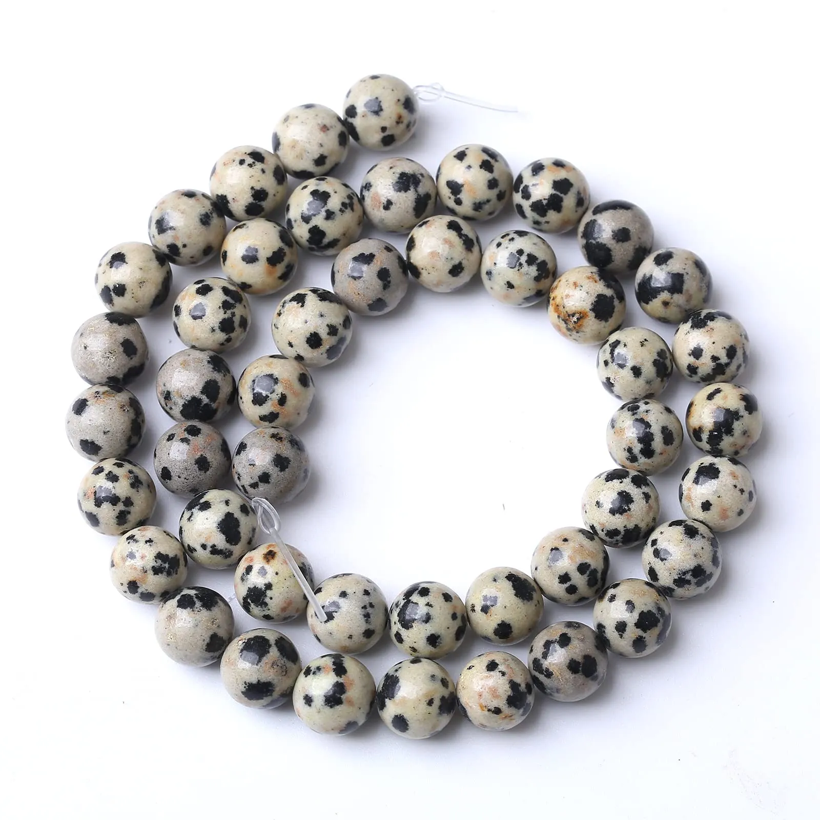 ZXYMLZI Perline di Diaspro Dalmata Naturale 6mm, 60 Pezzi - immagine 5